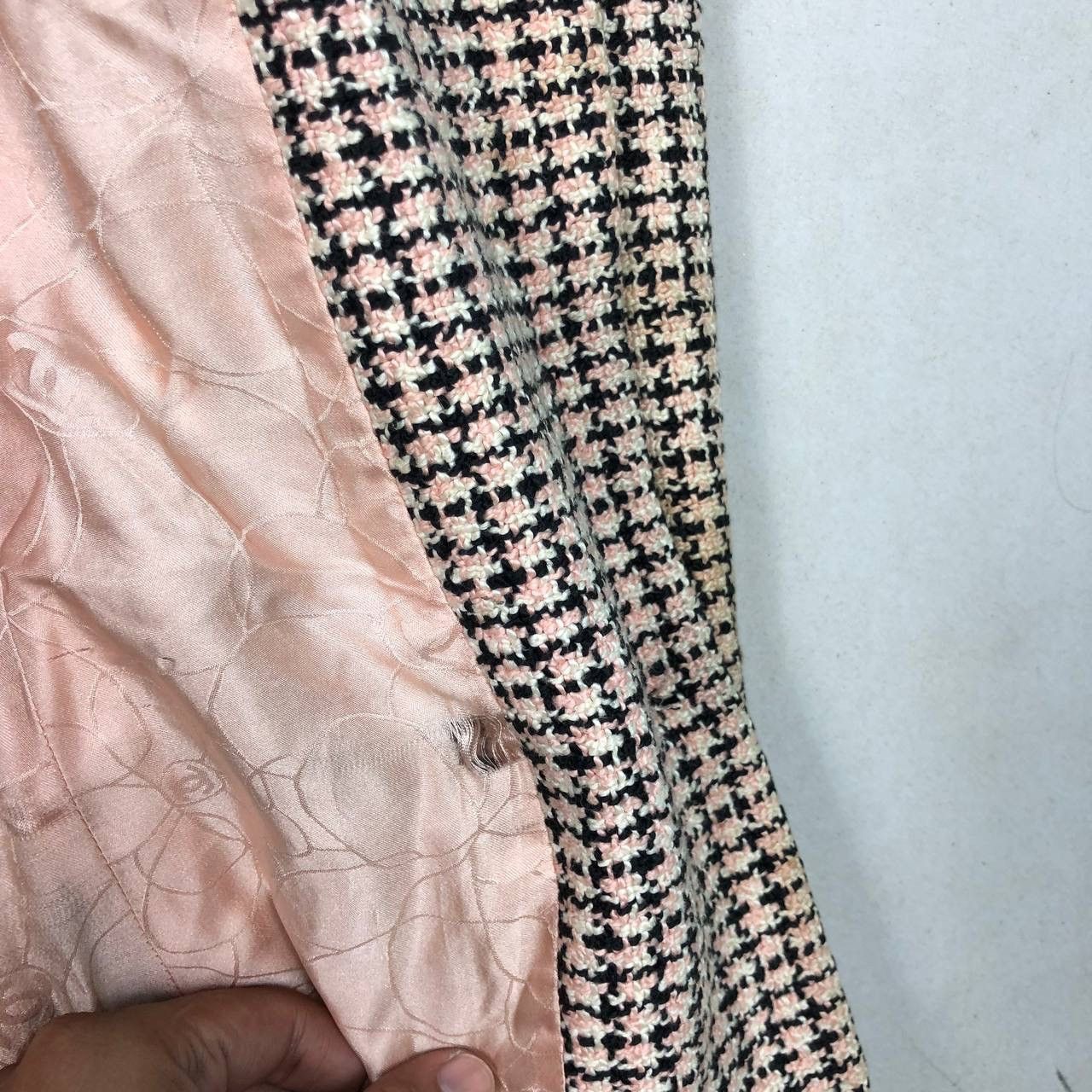 Chanel CHANEL Vintage 90s Pink Black Tweed Blazer FR36 Luxury Size XS / US 0-2 / IT 36-38 - 21 Thumbnail