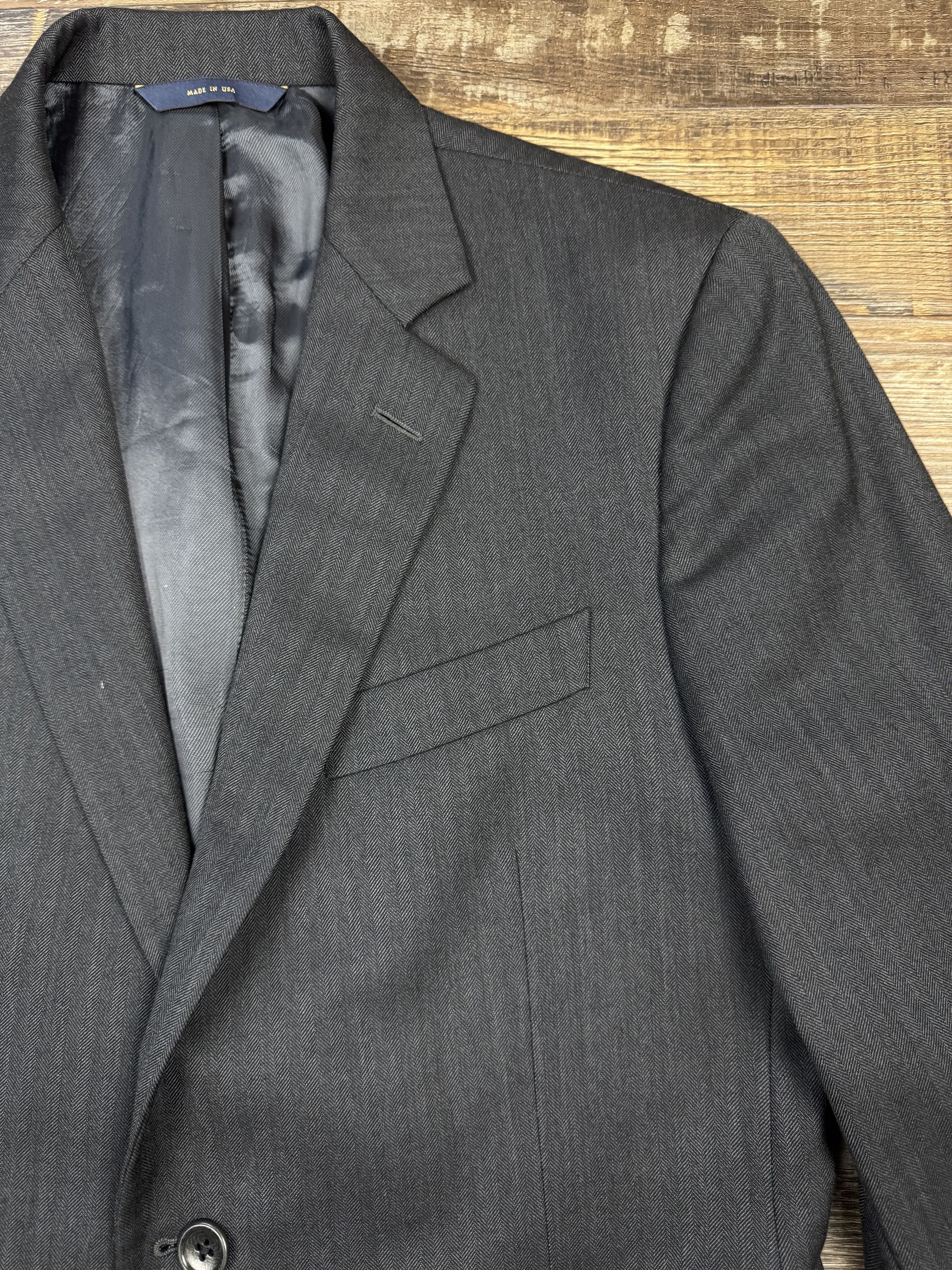 Brooks Brothers Brooks Brothers 1818 Blazer Stripe Saxxon Fitzgerald Coat Size 40S - 2 Thumbnail