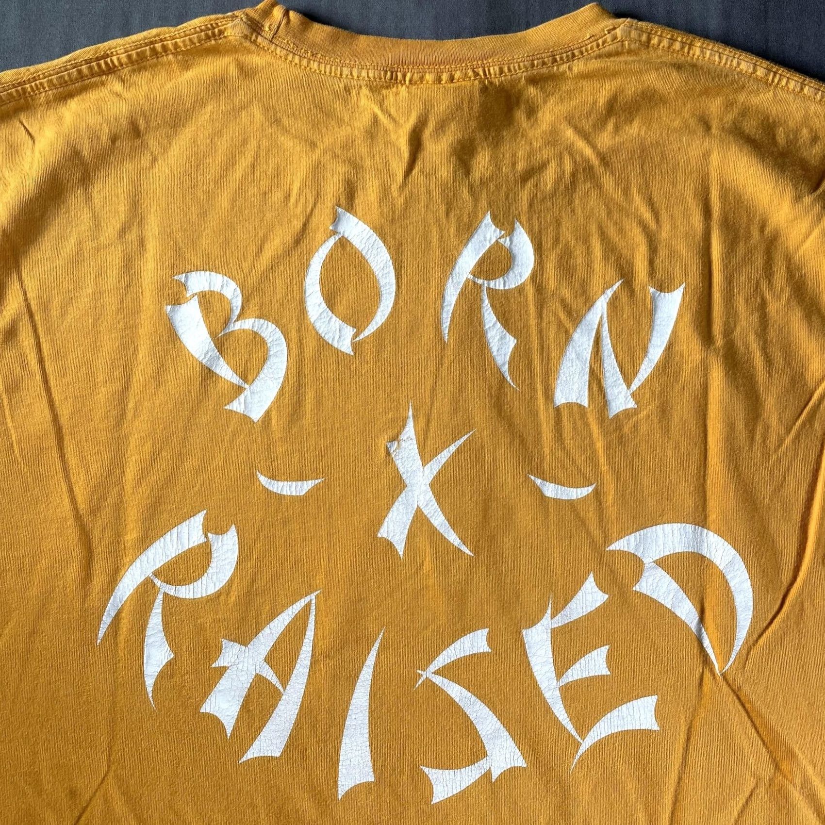Born X Raised Born x Raised Shirt Mens Large Yellow Back Print Logo Graphic Tee Streetwear Size US L / EU 52-54 / 3 - 2 Thumbnail