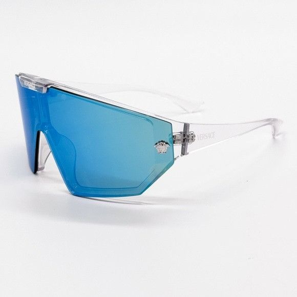 Versace NEW VERSACE VE4461 148/6V SHIELD MOD 4461 GREY VE4461 1486V Size ONE SIZE - 9 Thumbnail