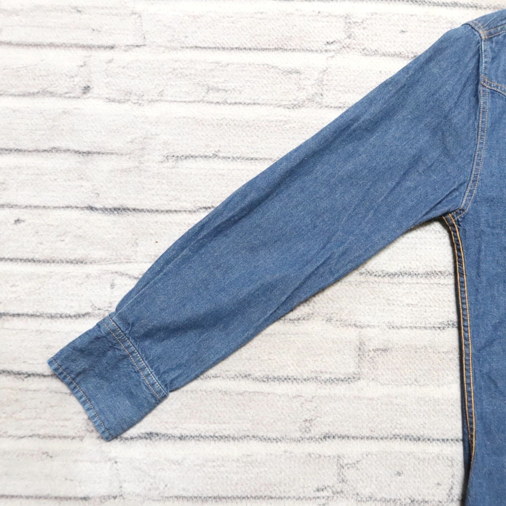 Levi's VINTAGE Levis Sawtooth Pearl Snap Western Denim Shirt Men S Blue Western Wear Denim Shirt Size US S / EU 44-46 / 1 - 4 Thumbnail