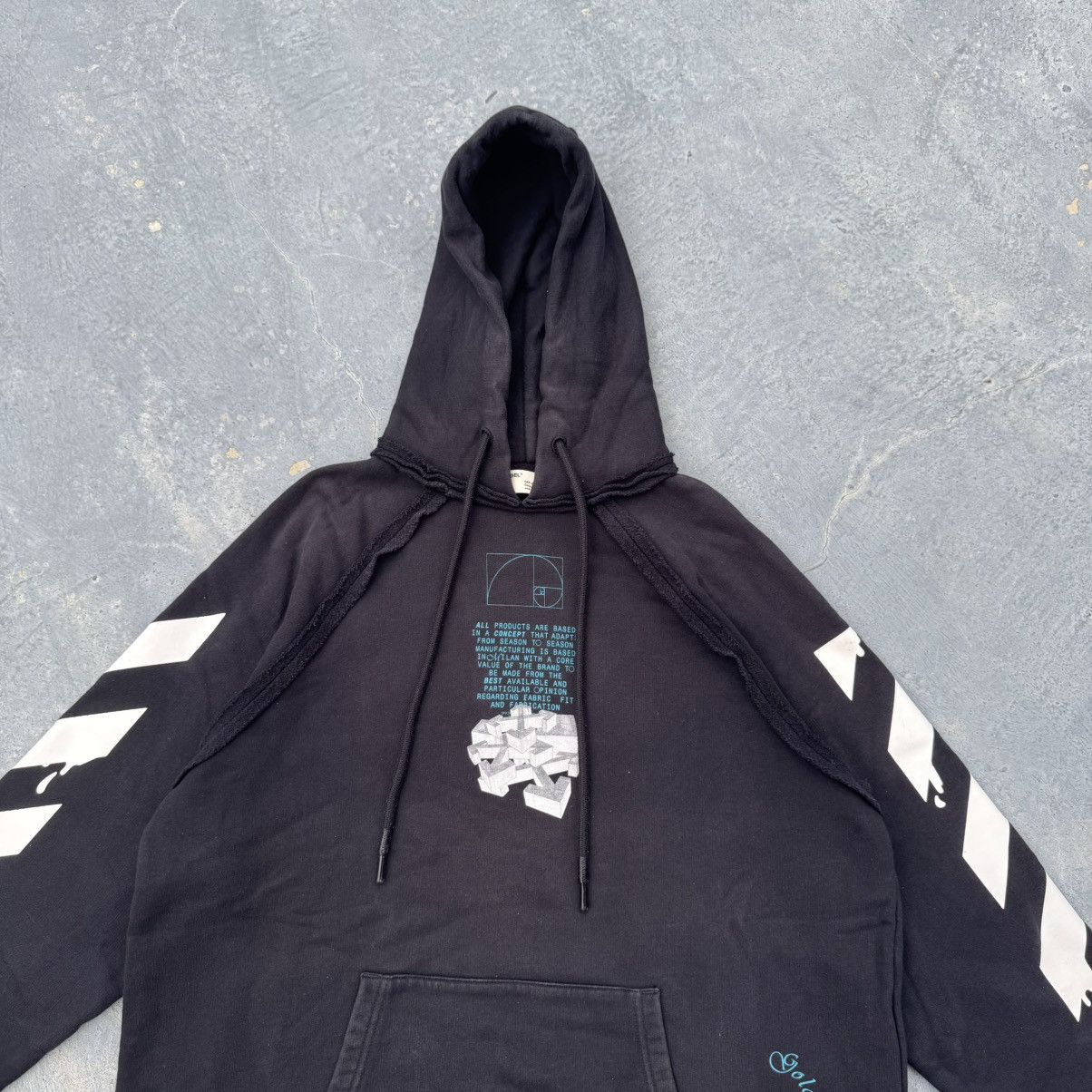 Off-White Off White X Virgil Abloh Black Dripping Arrow Hoodie Size US XS / EU 42 / 0 - 7 Thumbnail
