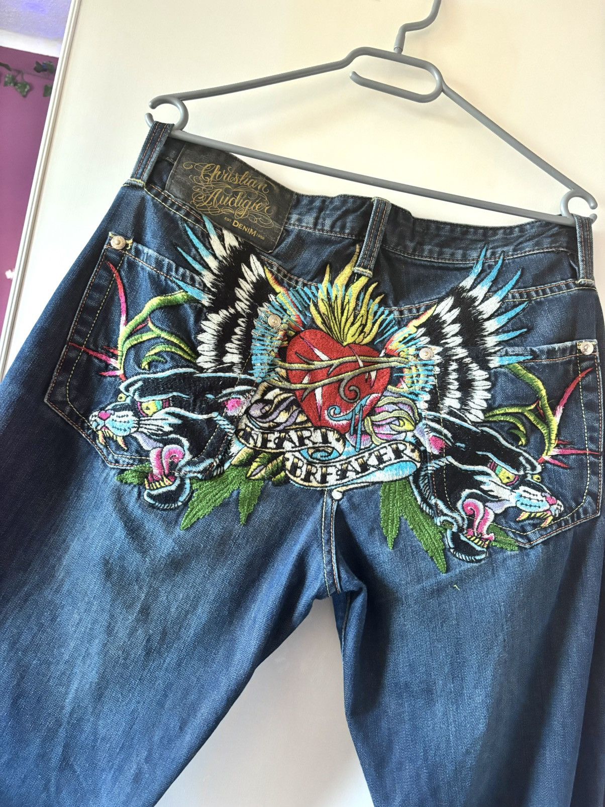 Christian Audigier × Ed Hardy Ed hardy christian audigier baggy jeans pants Size US 31 - 2 Thumbnail