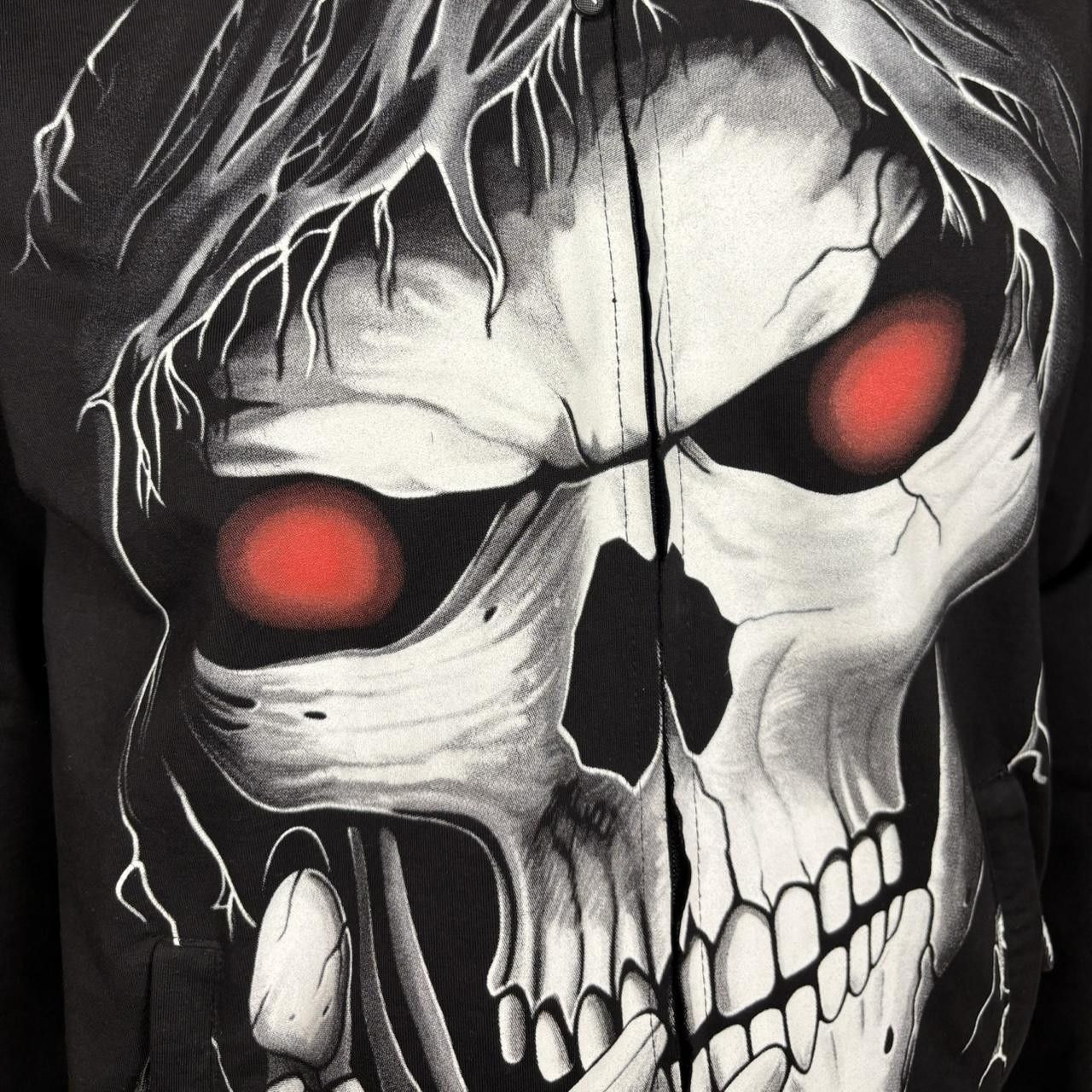 Japanese Brand Affliction-Style Gothic Skull Zip-Up Hoodie Size US S / EU 44-46 / 1 - 5 Thumbnail