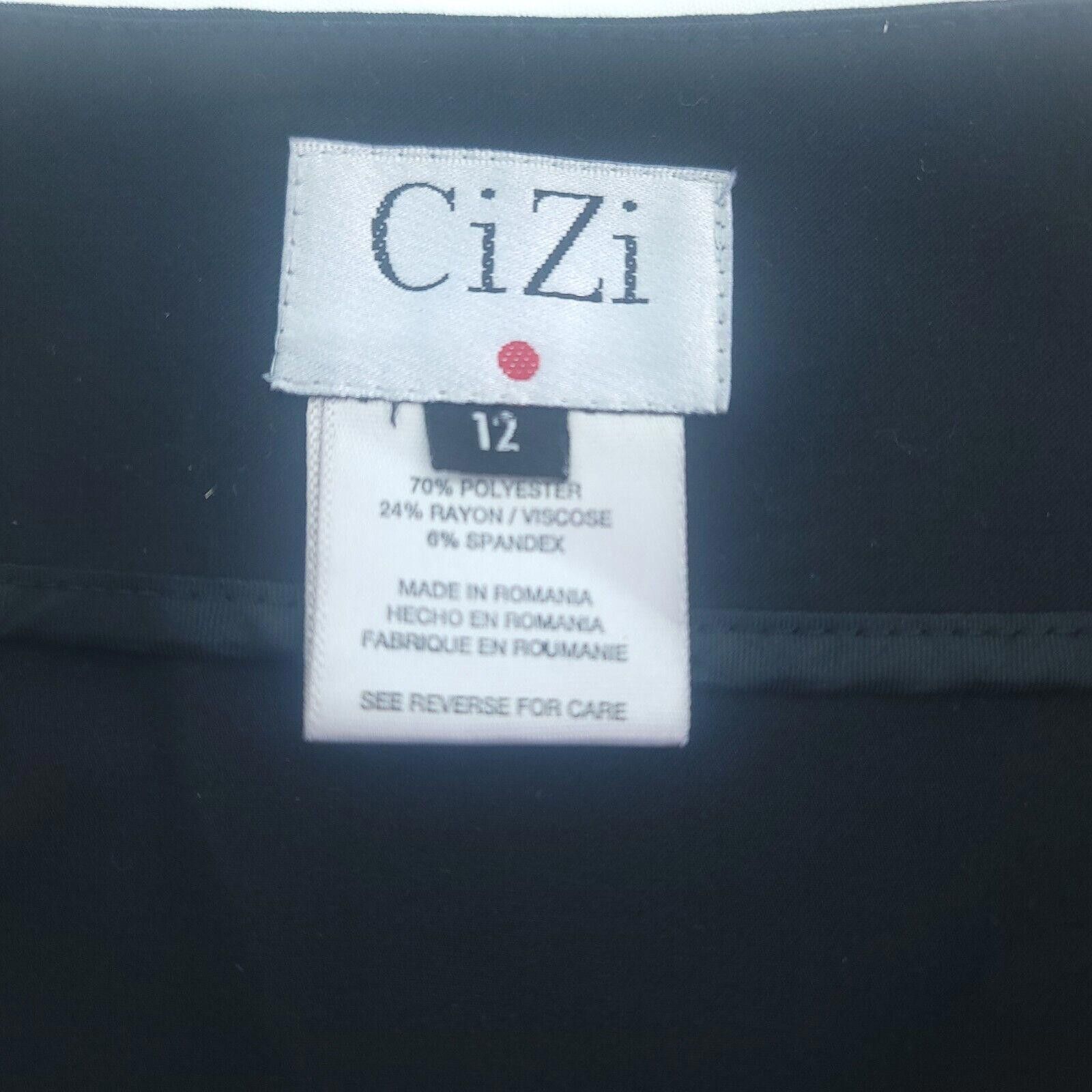 Designer Vintage CiZi Women's Size 12 Black Ruffle Hemline Skirt Size 34" / US 12 / IT 48 - 3 Thumbnail