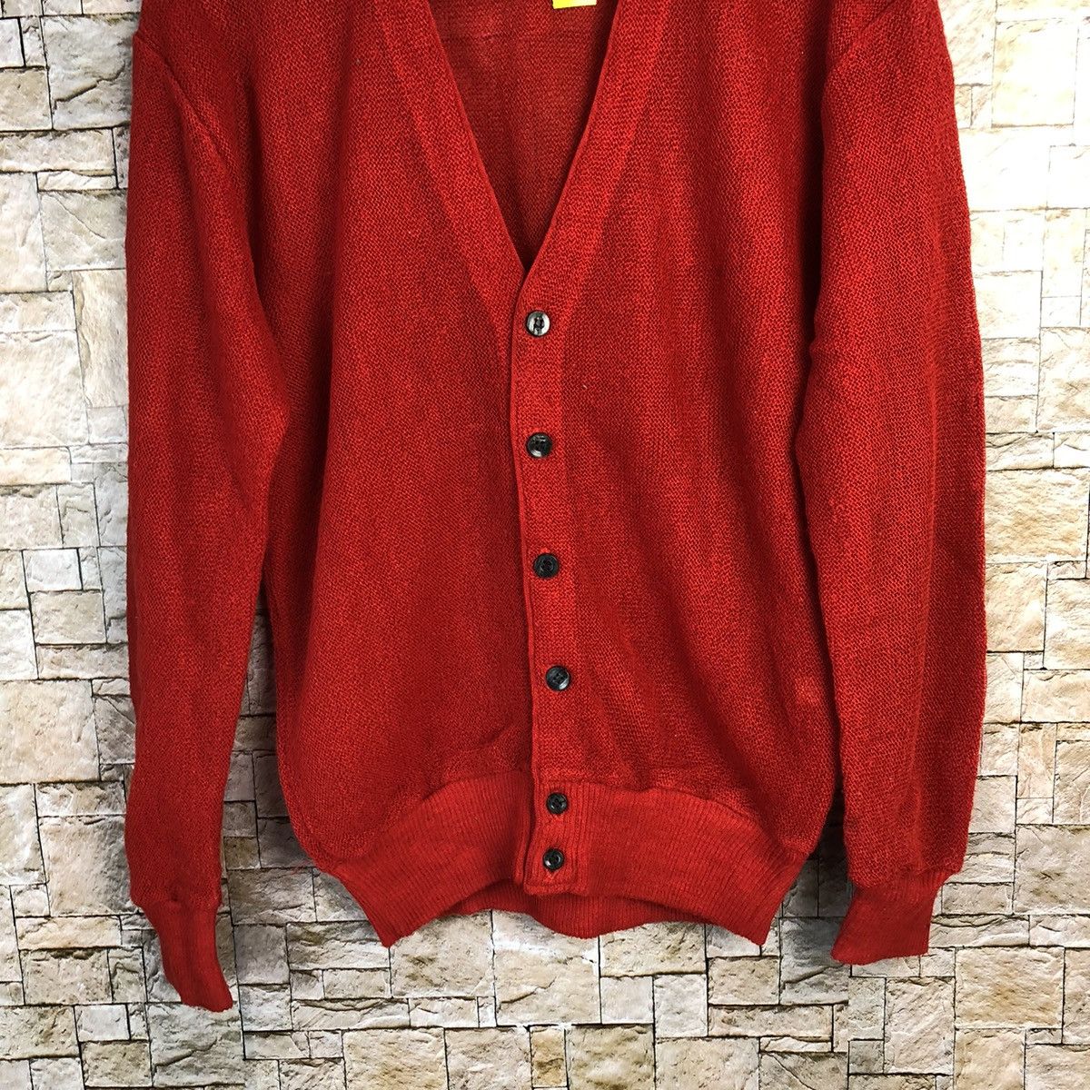Vintage Boorges Red japan vintage Cardigan Knitwear #A778 Size US M / EU 48-50 / 2 - 3 Thumbnail