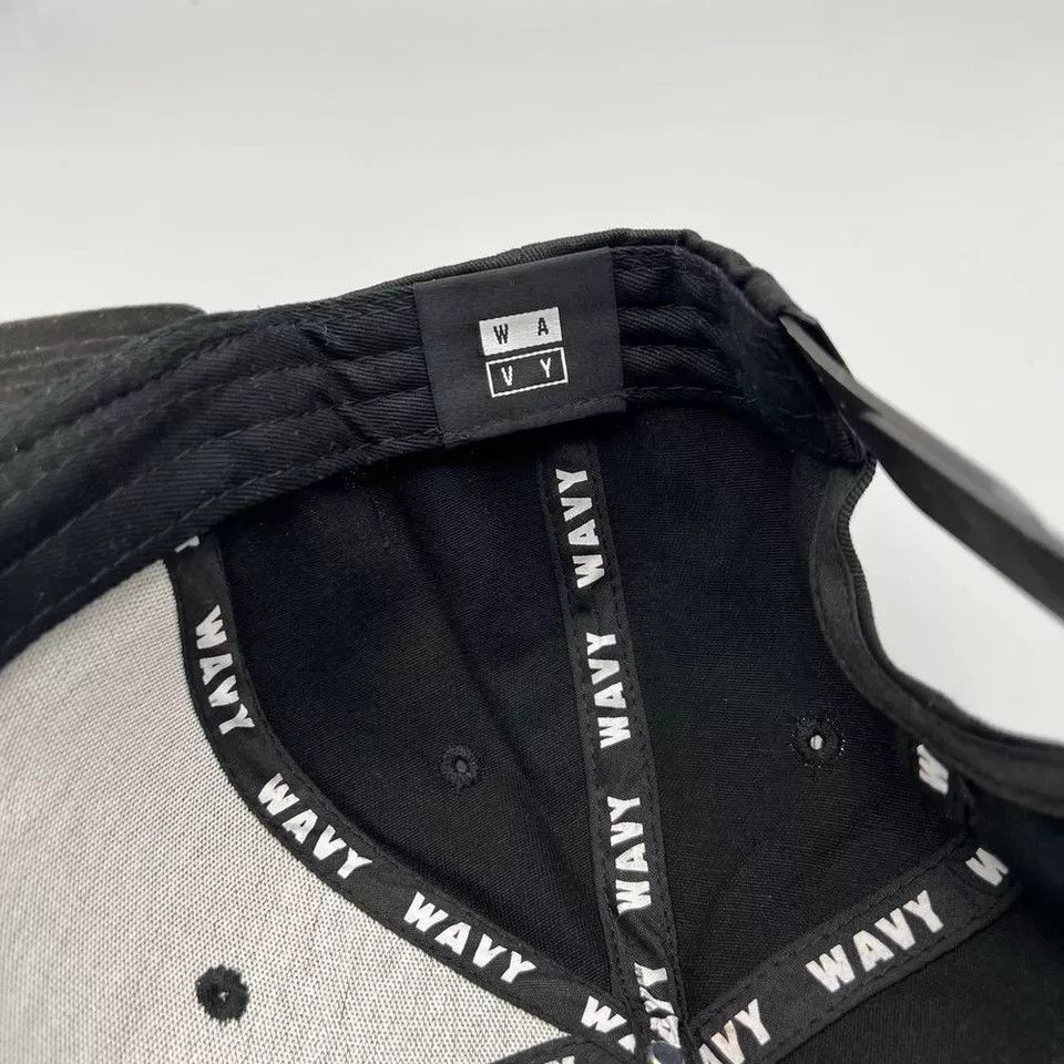 Other Wavy Brand Hat Men Black Surf Embroidered Snap Back Cap Size ONE SIZE - 7 Thumbnail