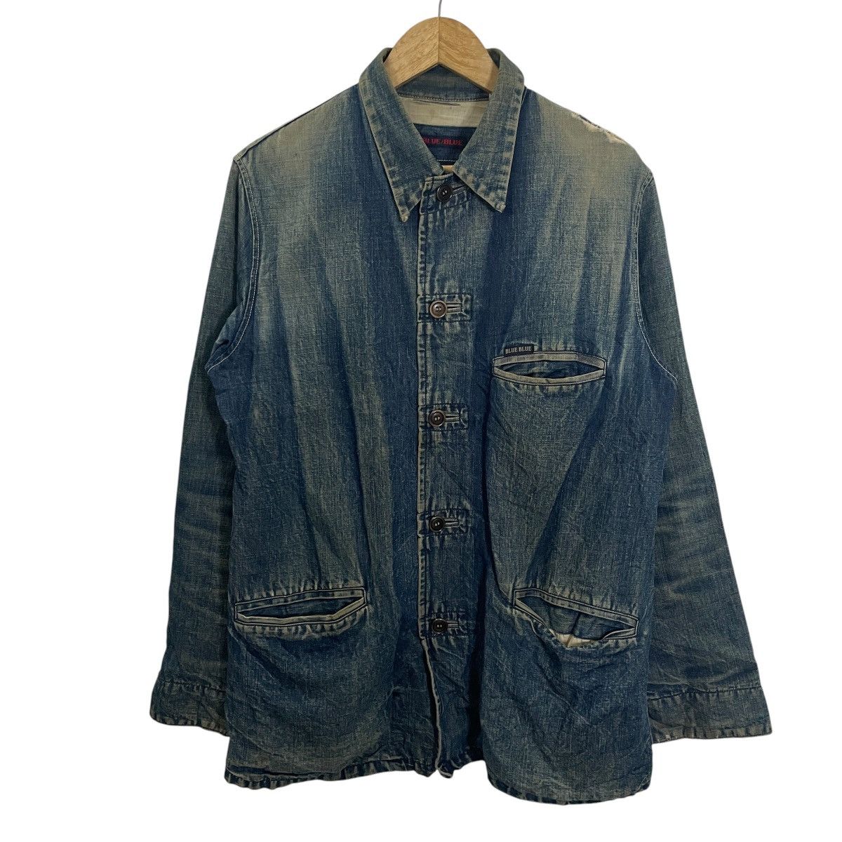 Blue Blue Japan Vintage Blue Blue Japan Distressed Denim Jacket Size US M / EU 48-50 / 2 - 1 Thumbnail