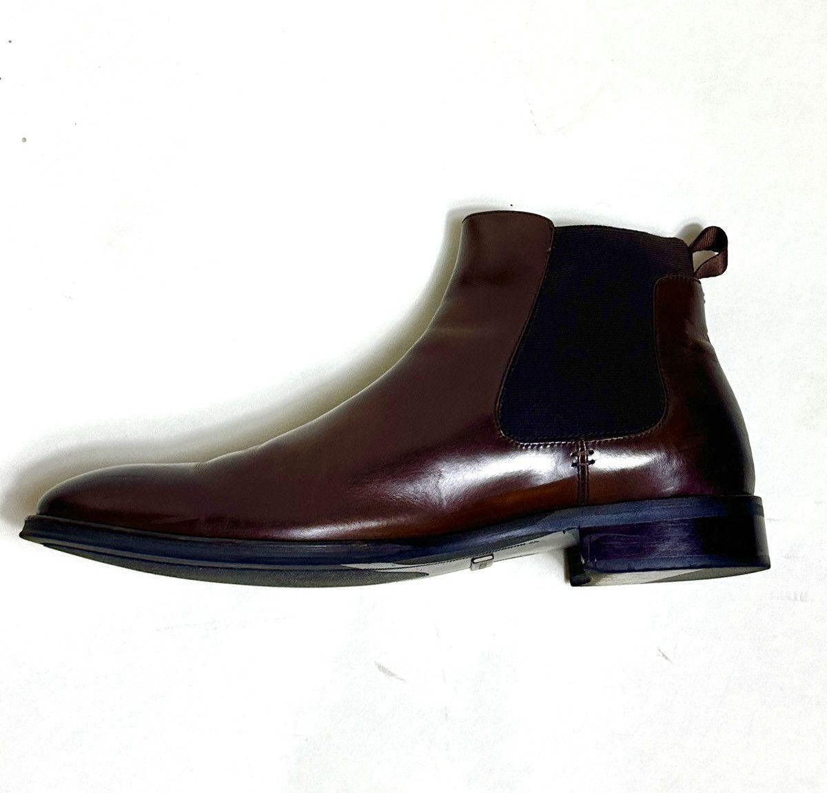 Kenneth Cole Kenneth Cole New York Mens Tully Leather Chelsea Boots Brown Size US 11.5 / EU 44-45 - 2 Thumbnail