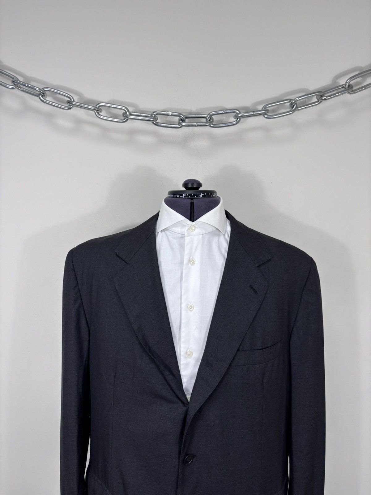 Holland & Sherry Holland & Sherry Savile Row Men’s Grey Wool Blazer Jacket Size 48R - 2 Thumbnail