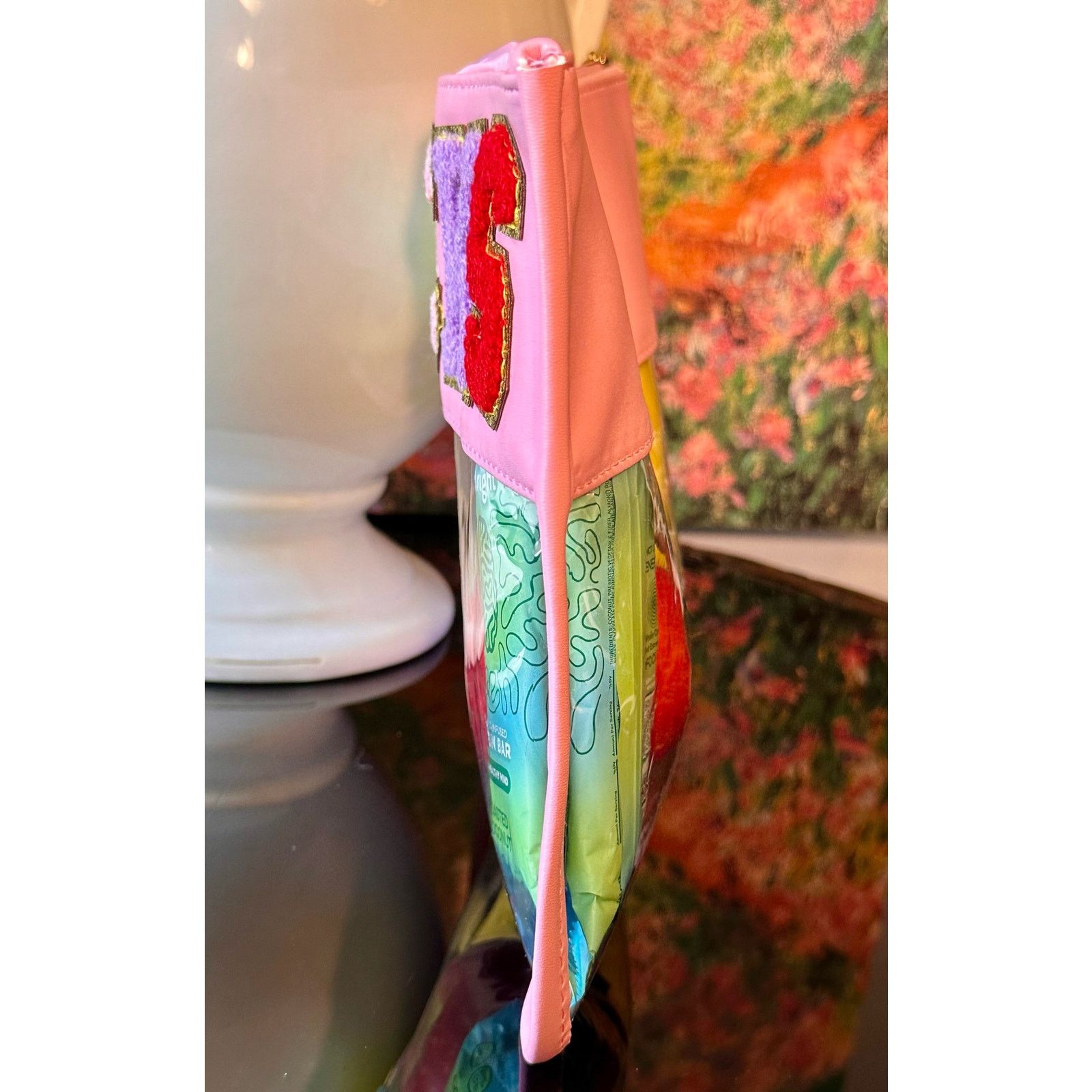 Other New Clear Pink SNACKS Zipper Pouch Removable Wristlet Strap Size ONE SIZE - 4 Thumbnail