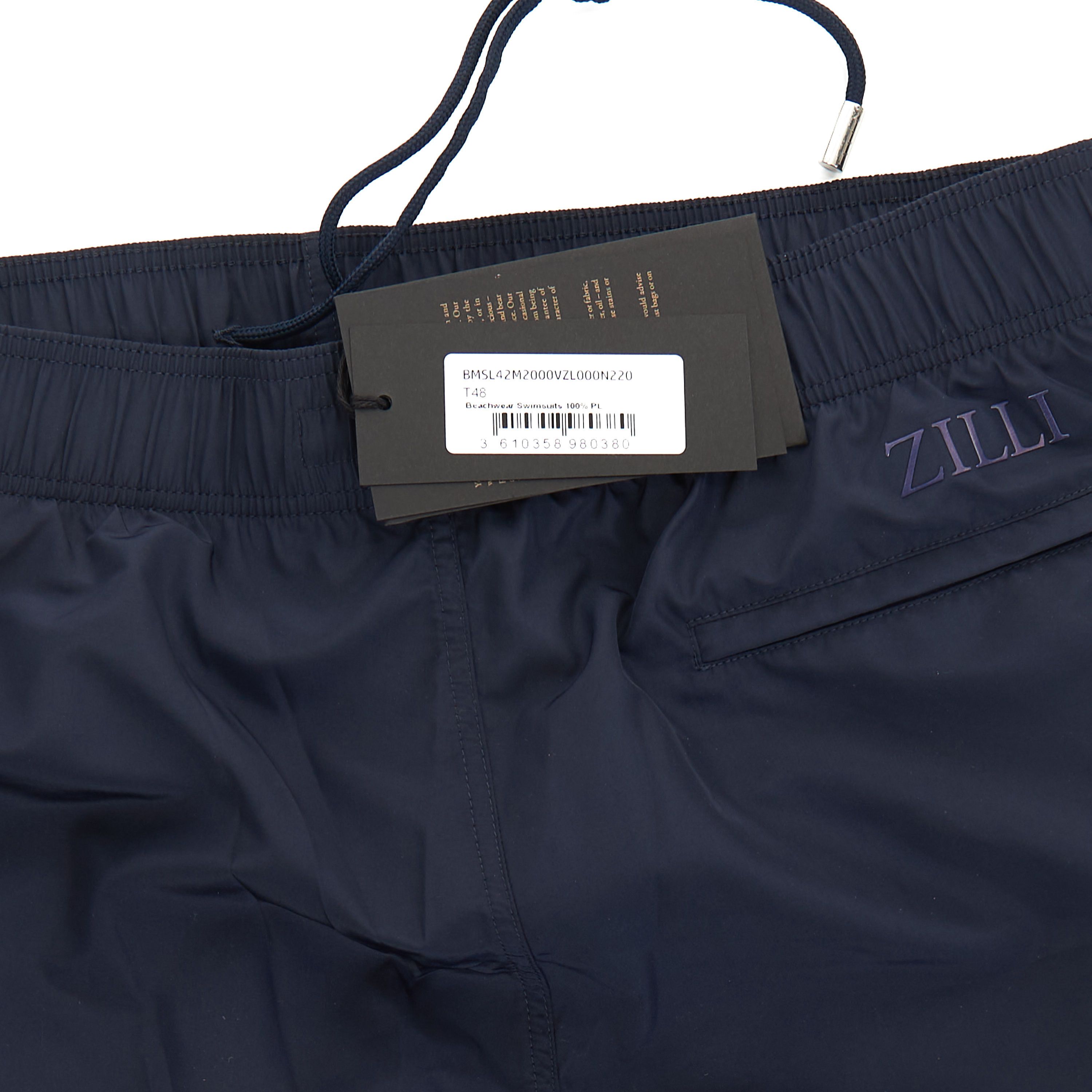Zilli Dark Navy Monochrome Swim Shorts Size US 30 / EU 46 - 4 Thumbnail