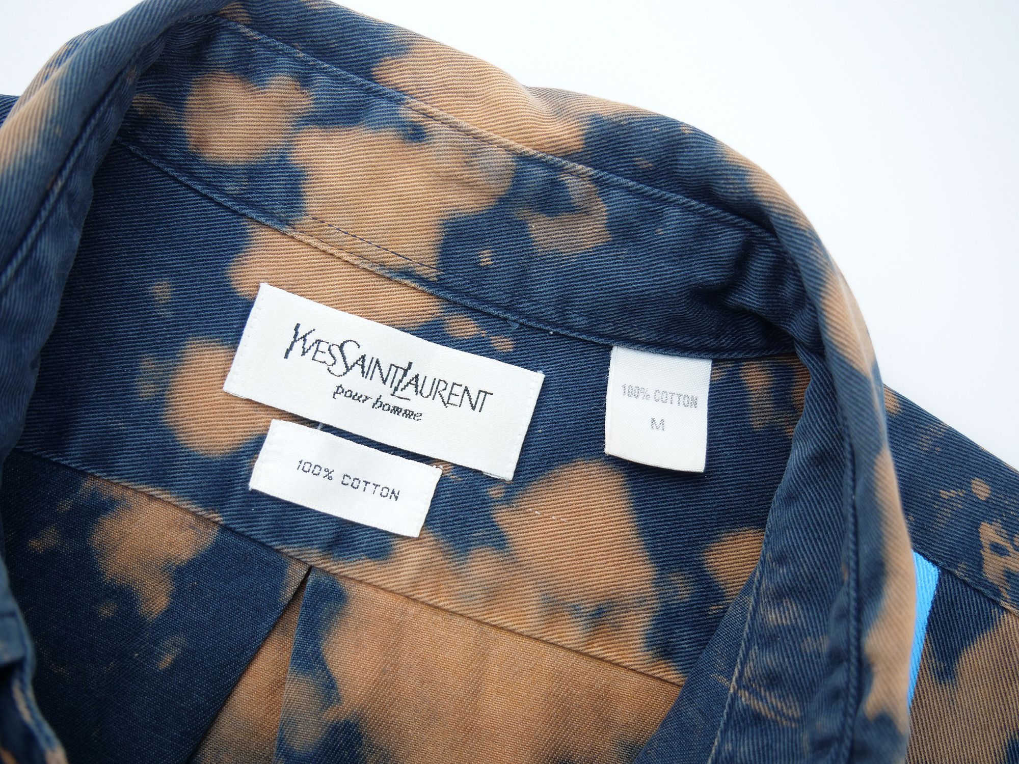 Yves Saint Laurent Yves Saint Laurent tie dye custom shirt Size US M / EU 48-50 / 2 - 4 Thumbnail