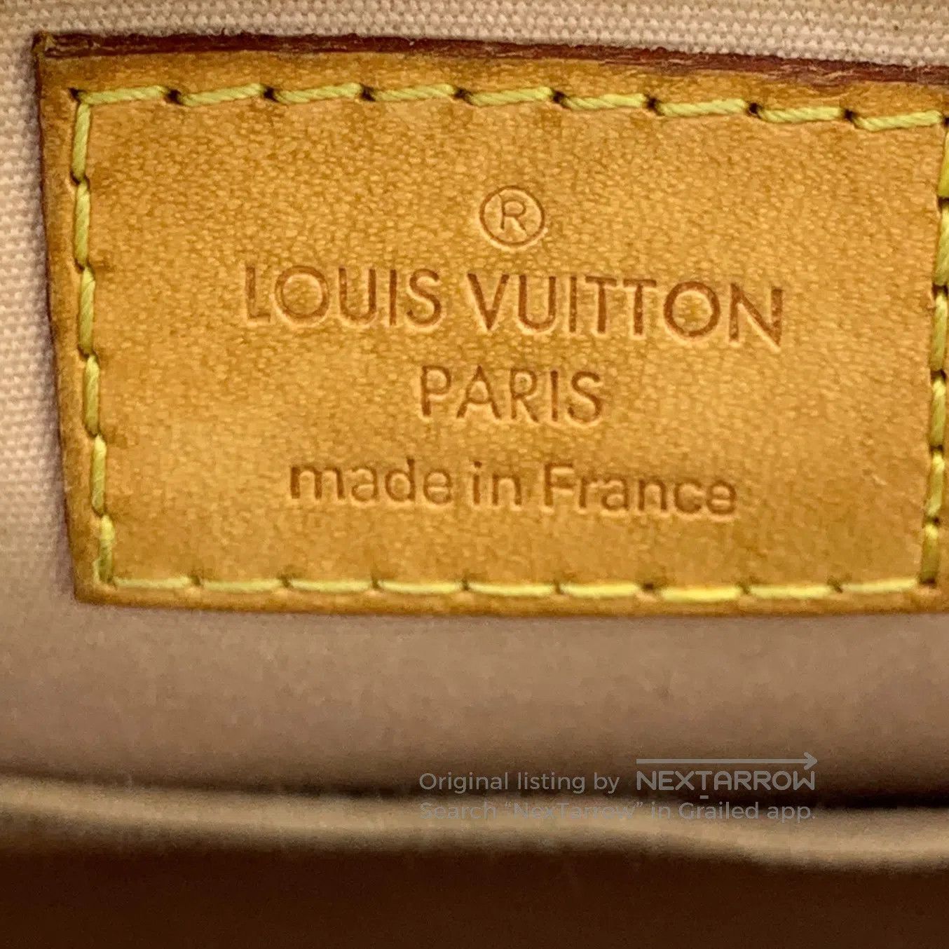 Louis Vuitton Louis Vuitton Yellow Patent Leather Logo Embossed Shell Ba Size ONE SIZE - 8 Thumbnail
