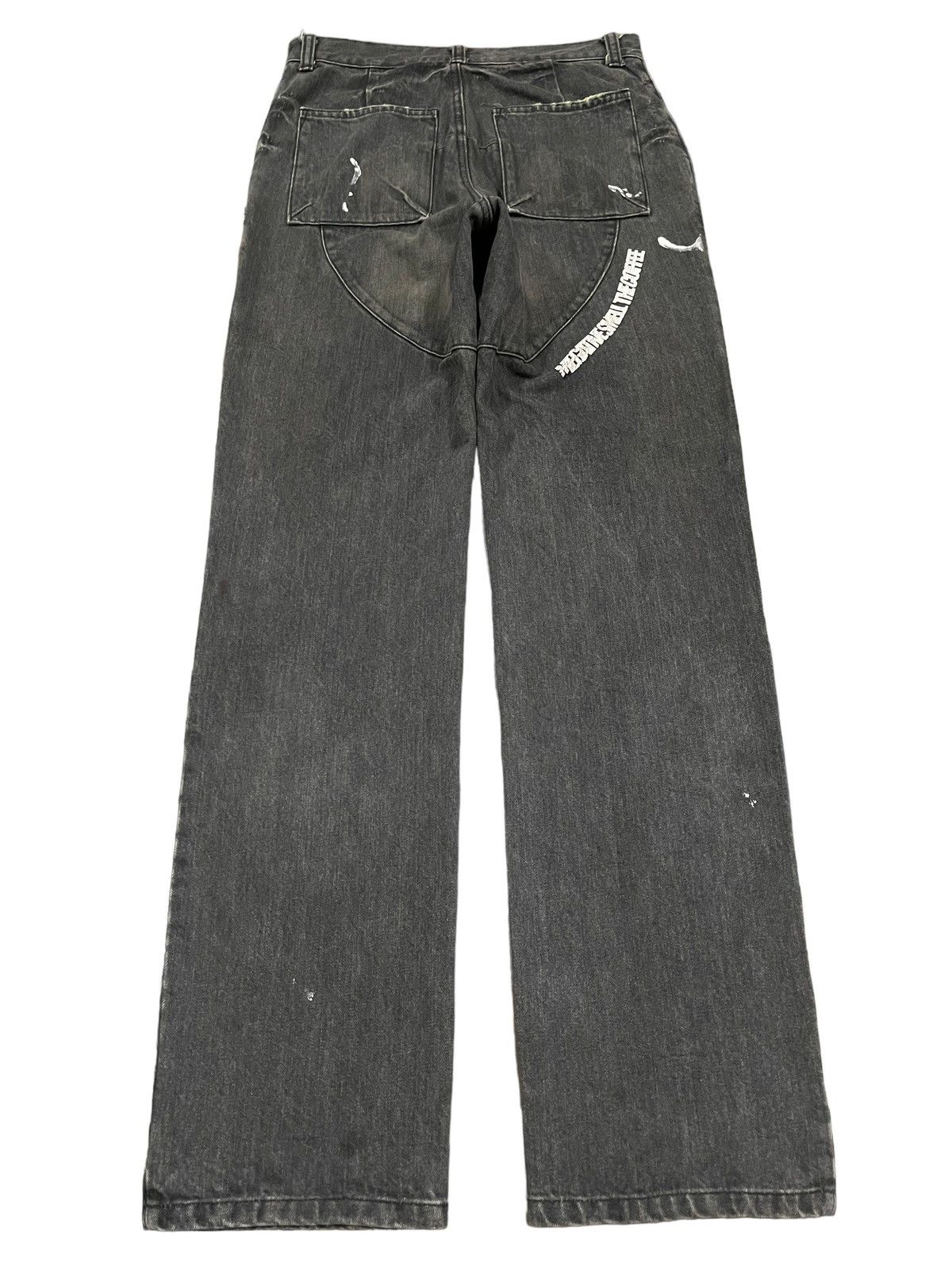 Beauty Beast Vintage Japanese Brand Painted Style Loose Jeans Size US 30 / EU 46 - 2 Thumbnail