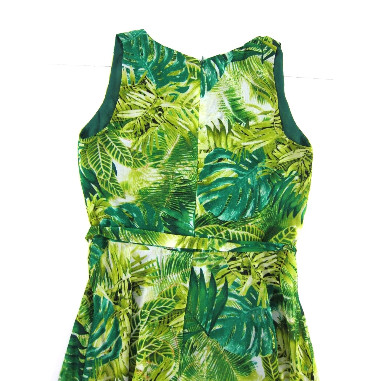 Vintage Gabby Skye Green Floral Sleeveless V-Neck Wrap Tie Midi Maxi Tank Dress 10 Size L / US 10 / IT 46 - 5 Thumbnail