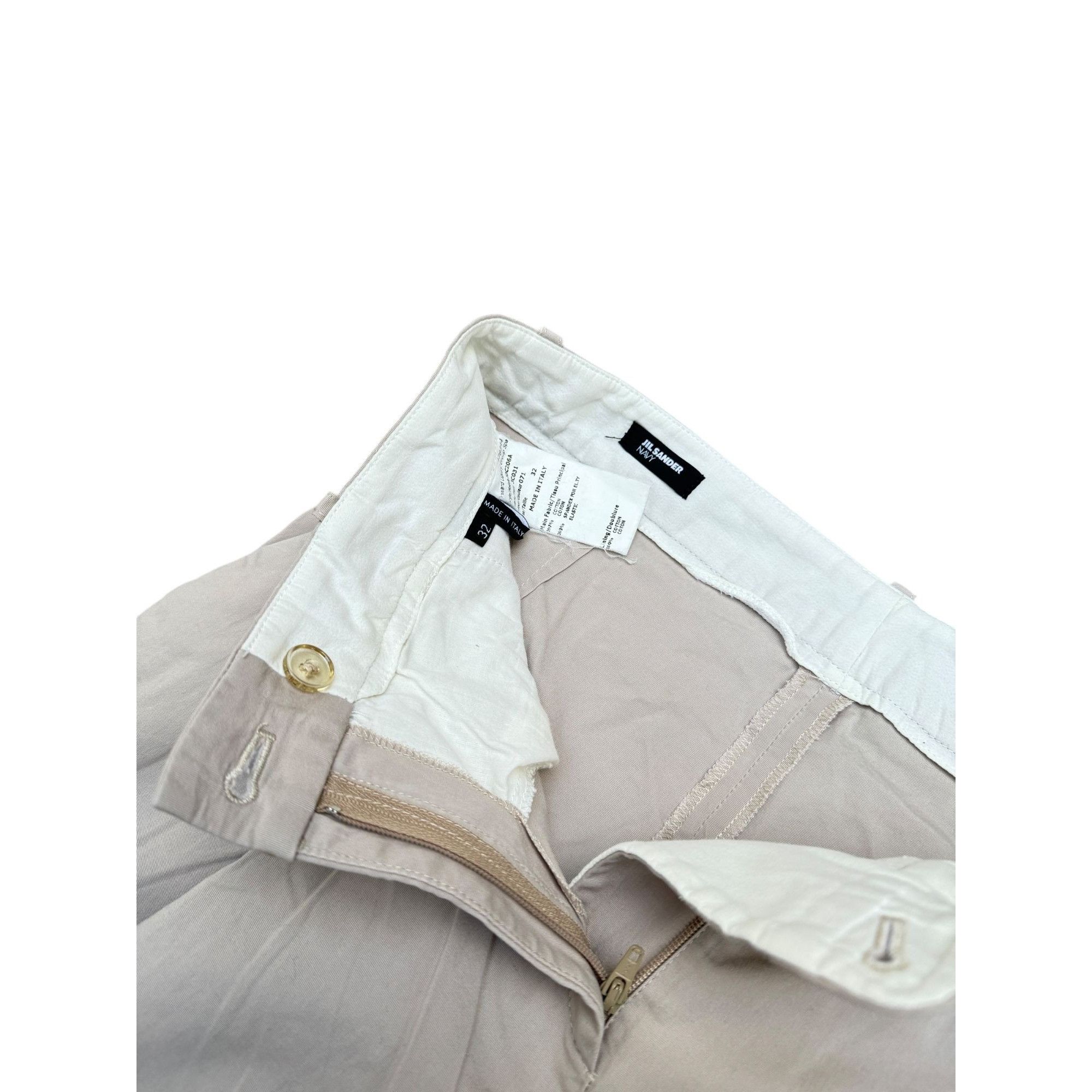 Jil Sander Beige Cotton pants Size 25" / US 0 / IT 36 - 5 Thumbnail