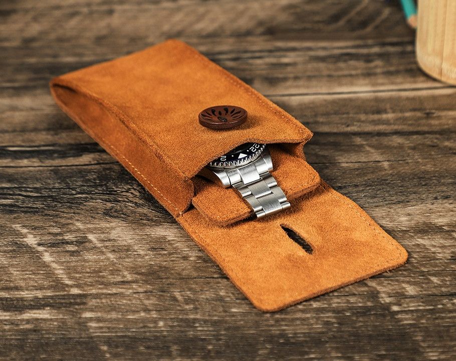 Leather Soft Leather Watch Case Size ONE SIZE - 3 Thumbnail