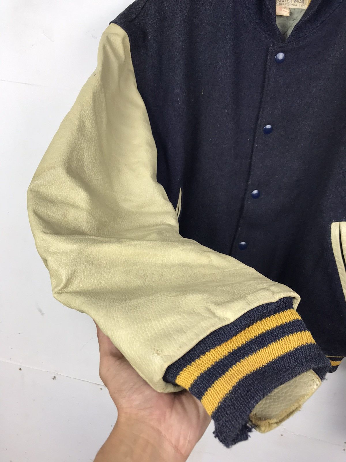 Golden Bear × Vintage Golden Bear Vintage Varsity Jacket Plain Design Size US XL / EU 56 / 4 - 5 Thumbnail