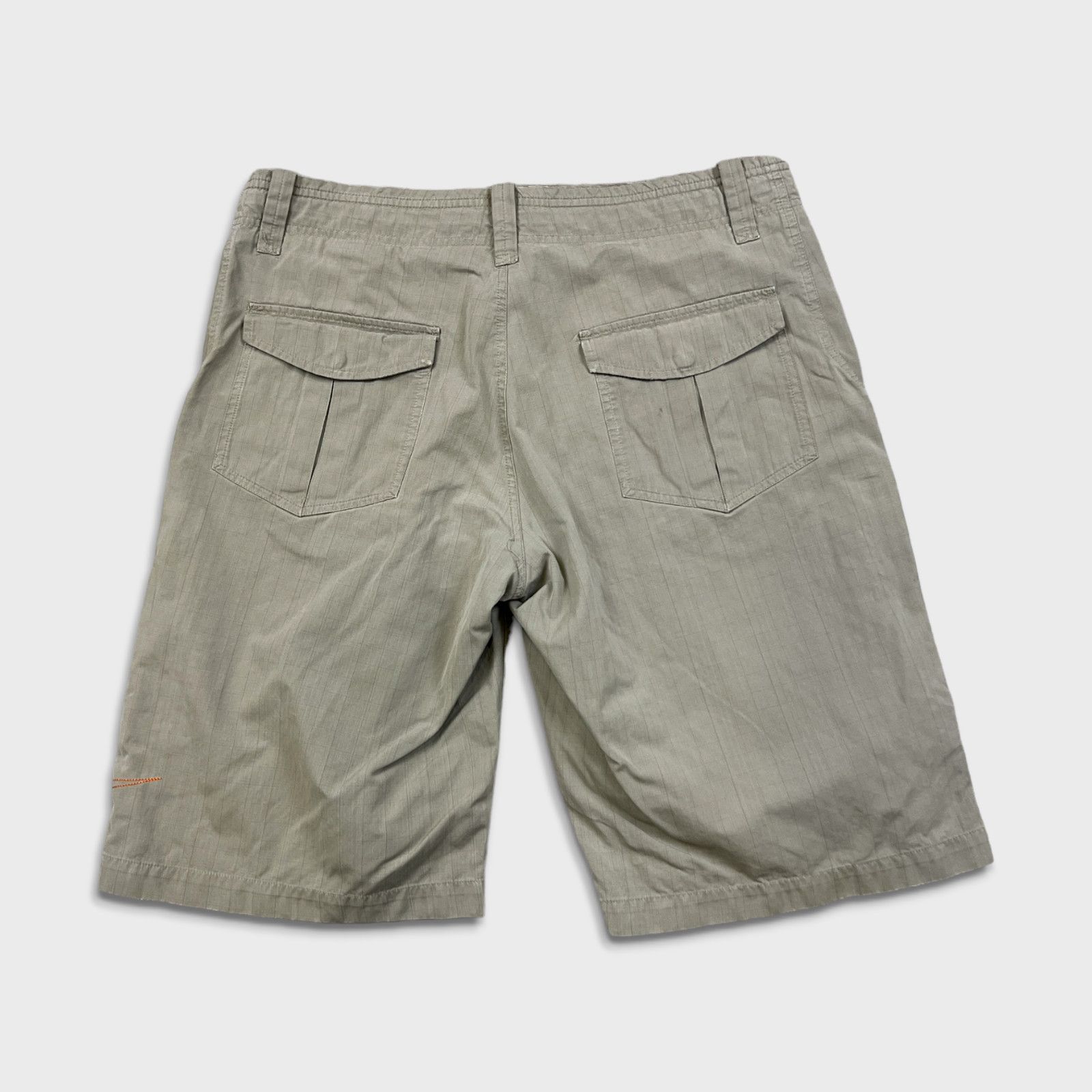 Nike × Vintage Nike Sportswear Shorts Large Swoosh Khaki Chino Cargo Pants Size US 36 / EU 52 - 4 Thumbnail