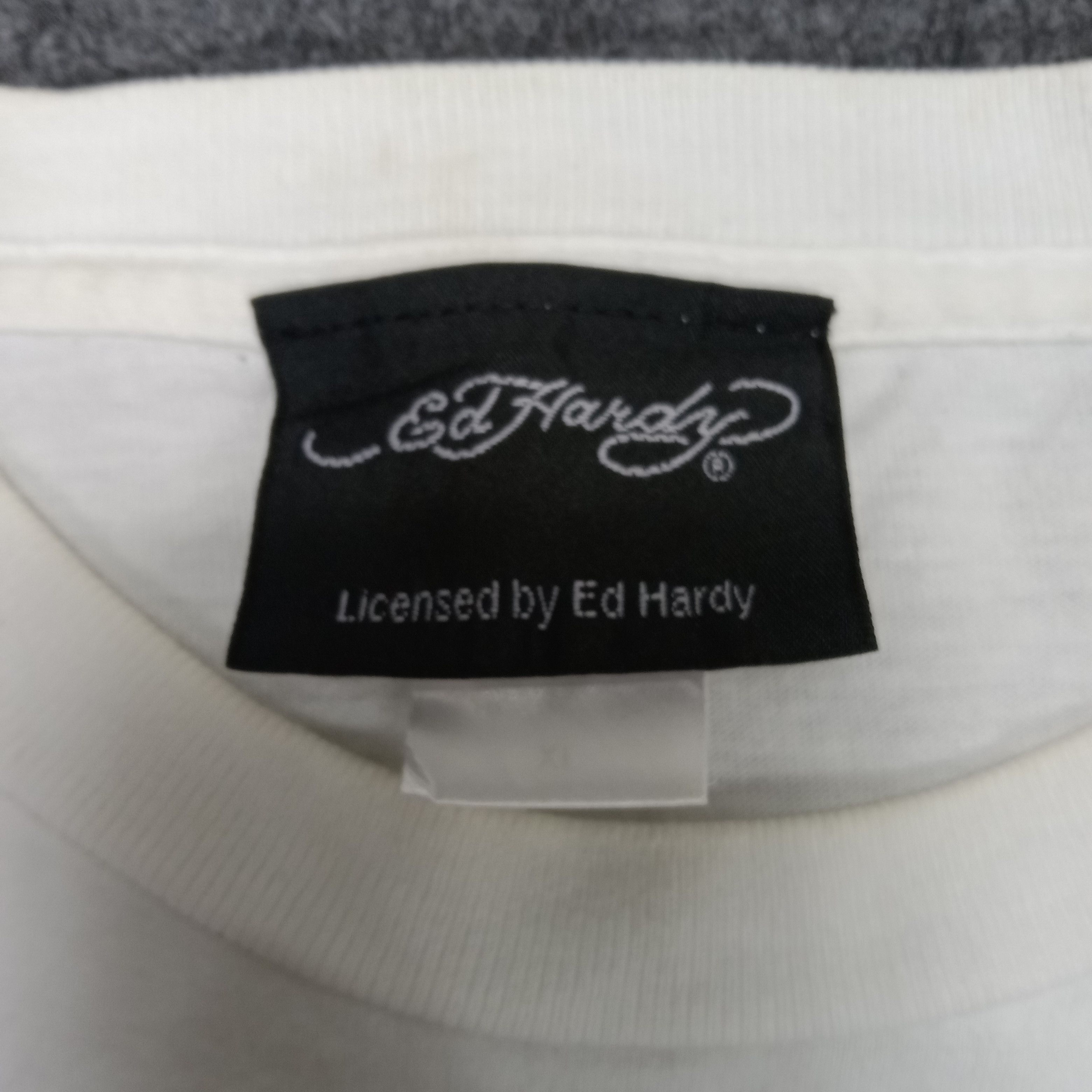 Designer × Ed Hardy × Vintage Ed Hardy American Designer Skull Art Tshirt Size US L / EU 52-54 / 3 - 3 Thumbnail