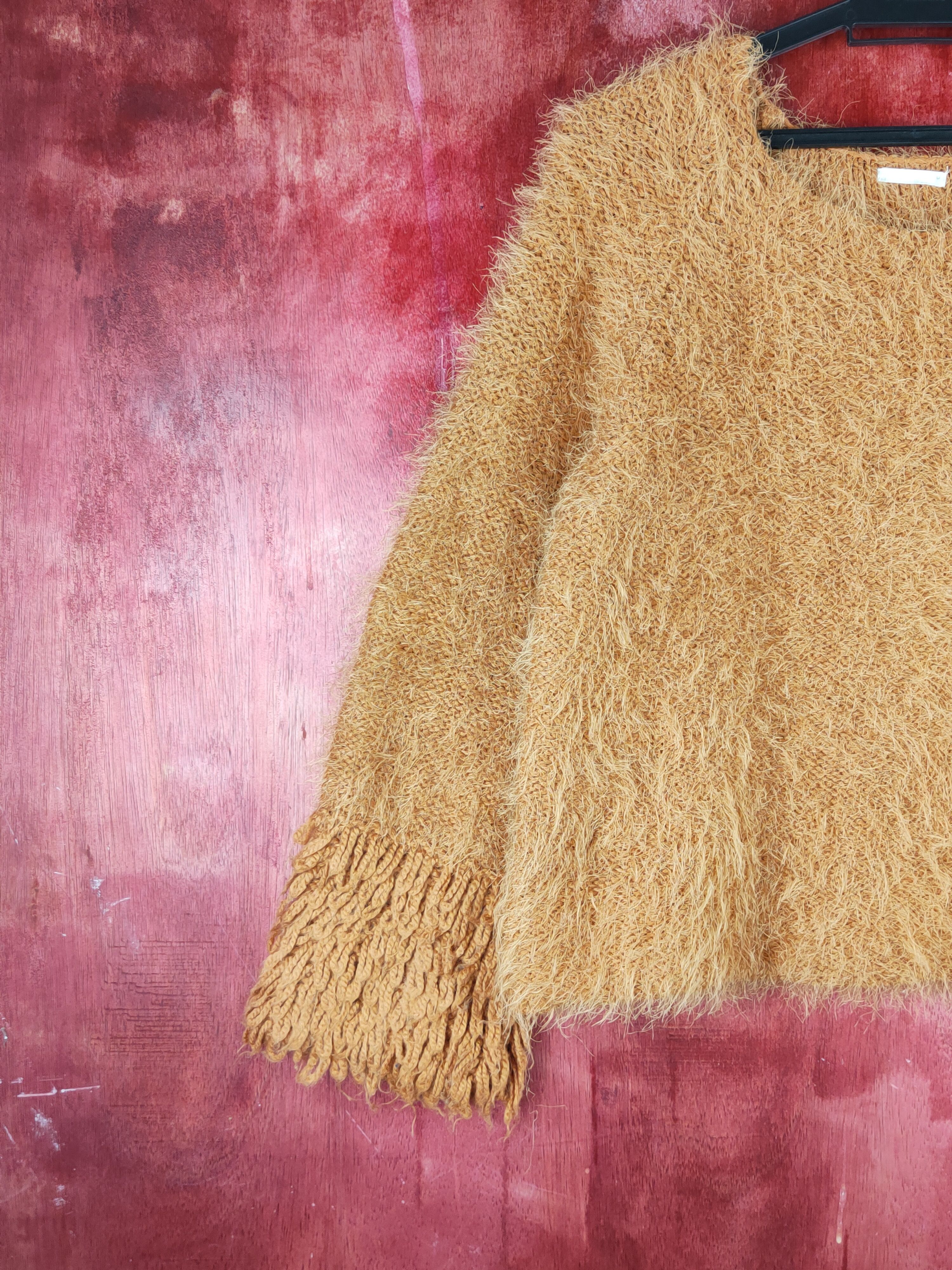 GU GU Brown Shag Shaggy Fur Mohair Knitwear #S1268 Size S / US 4 / IT 40 - 3 Thumbnail
