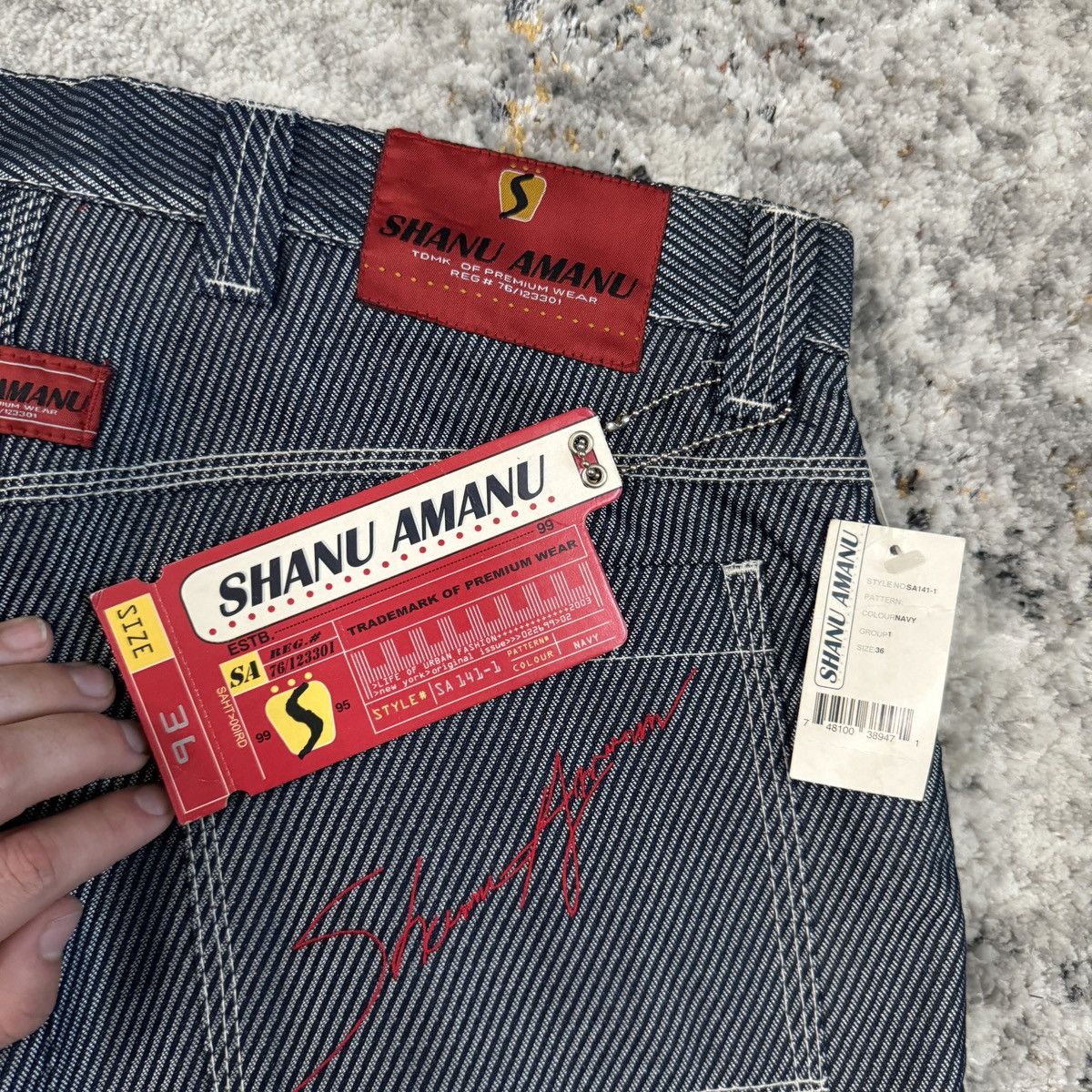 JNCO × Japanese Brand × Vintage Crazy Vintage y2k Shanu baggy front pocket carpenter rave Size US 36 / EU 52 - 4 Thumbnail
