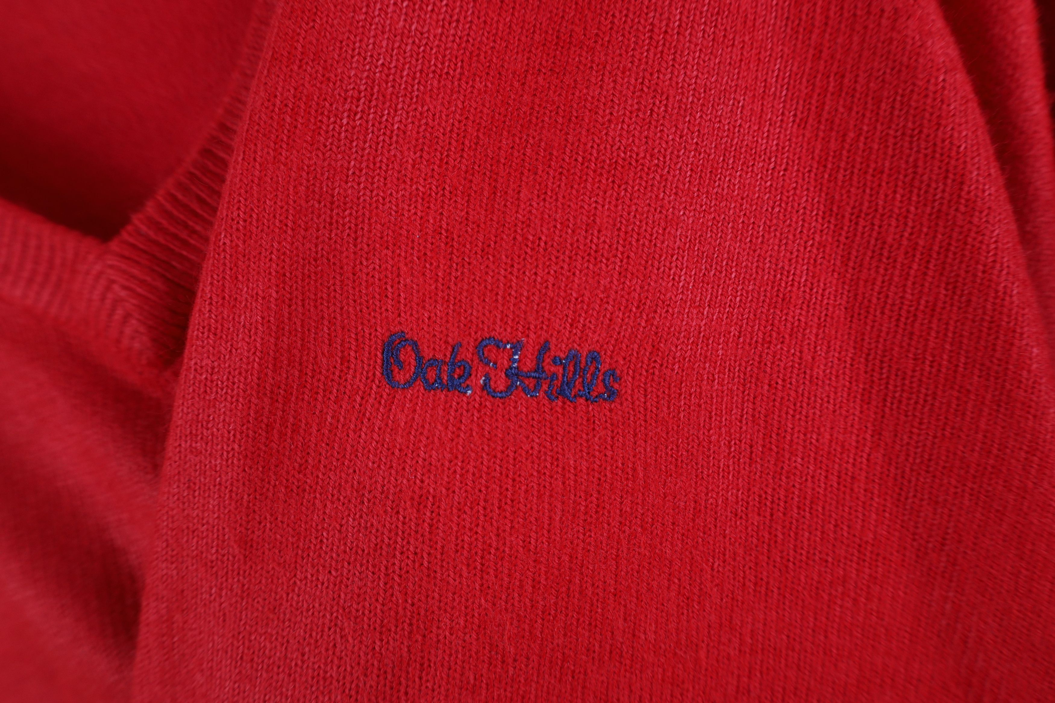 Izod Vintage 70s Izod Soft Knit Golfing Golf V-Neck Sweater Red Size US M / EU 48-50 / 2 - 4 Thumbnail