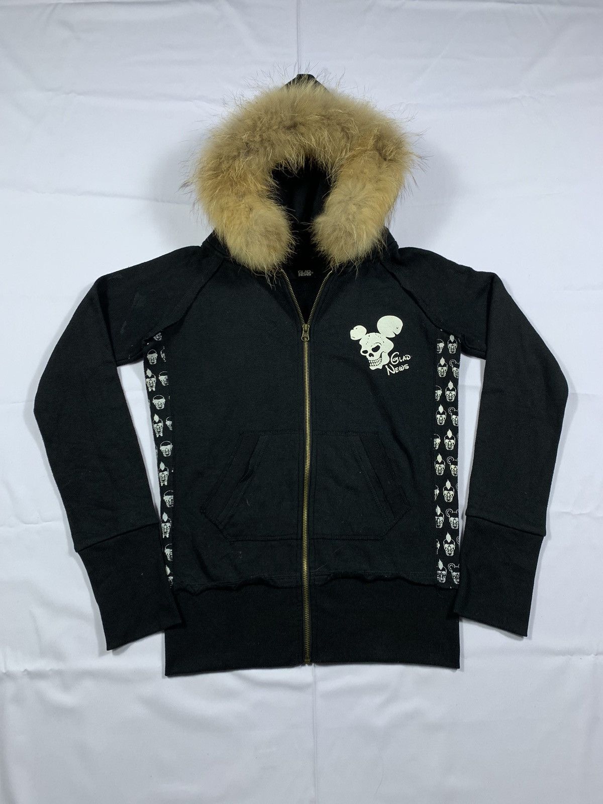If Six Was Nine DISTRESSED FUR ZIPPER HOODIE SKULL LGB STYLE Size US M / EU 48-50 / 2 - 1 Thumbnail