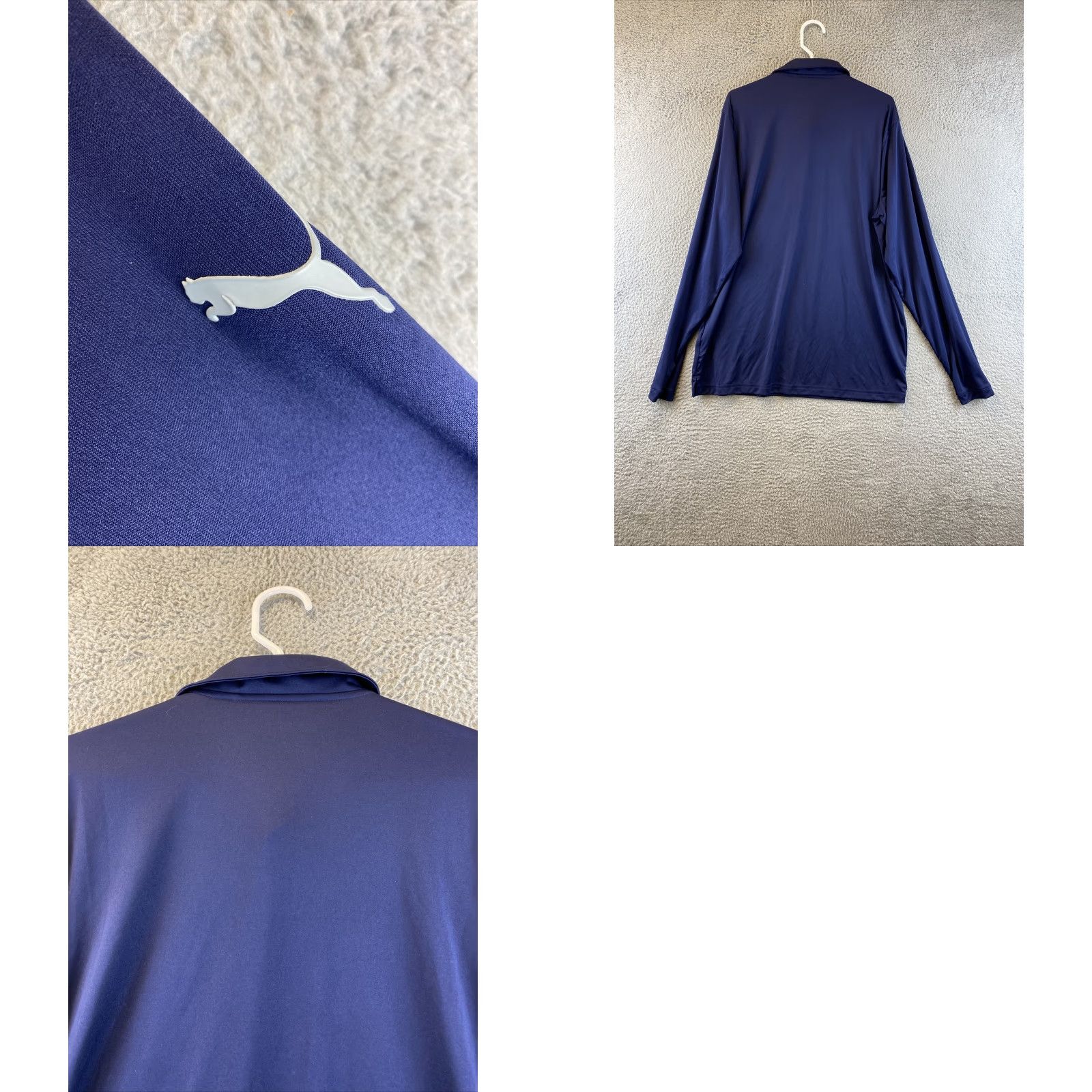 Puma PUMA PGA Tour Men’s Dri Fit T-Shirt Jersey Long Sleeve XL Navy / 89-17 Gray Blue Mens Size US XL / EU 56 / 4 - 8 Thumbnail