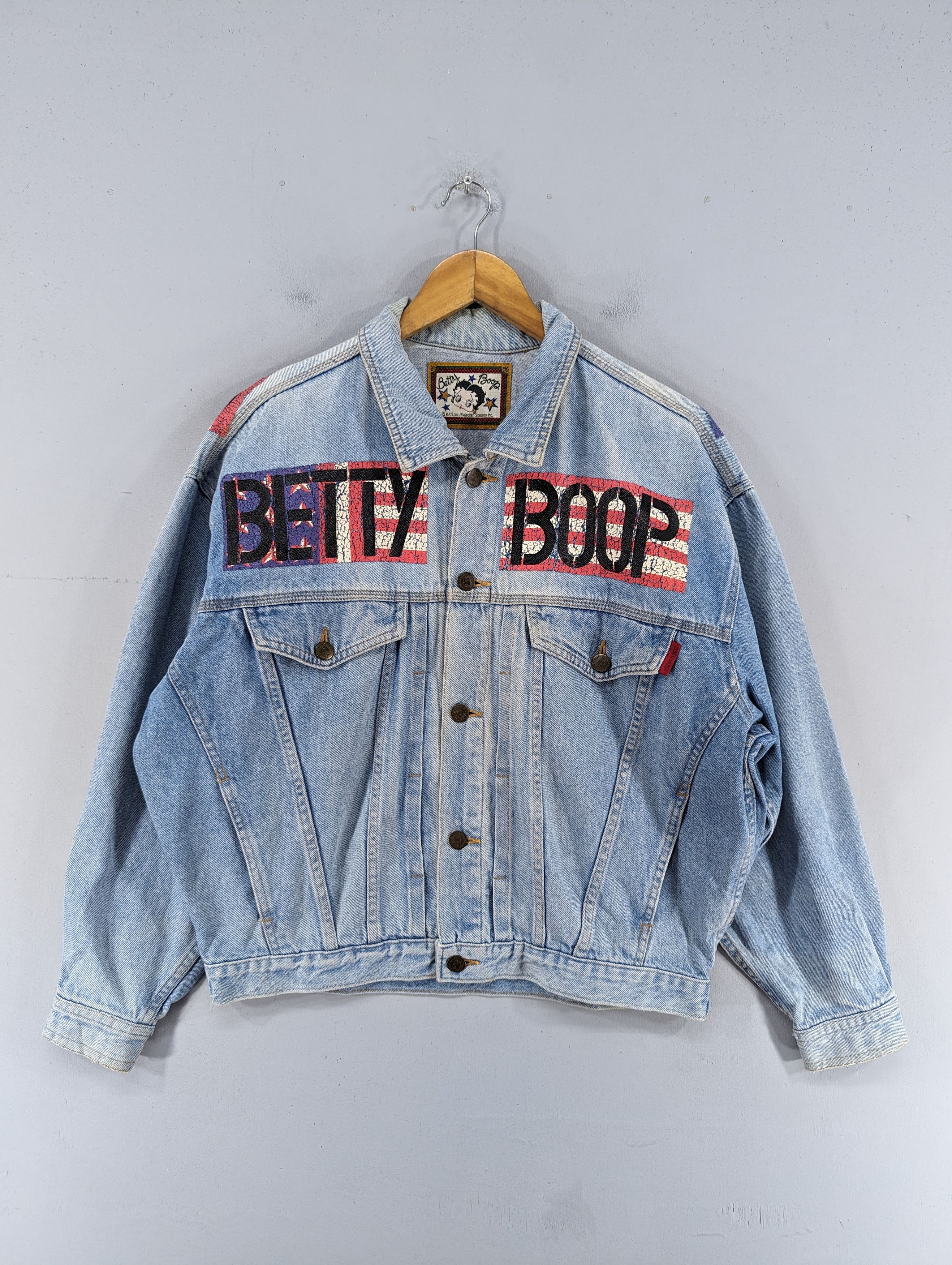 Disney Vintage 90s Betty Boop Boxy Denim Jacket Size US L / EU 52-54 / 3 - 10 Thumbnail