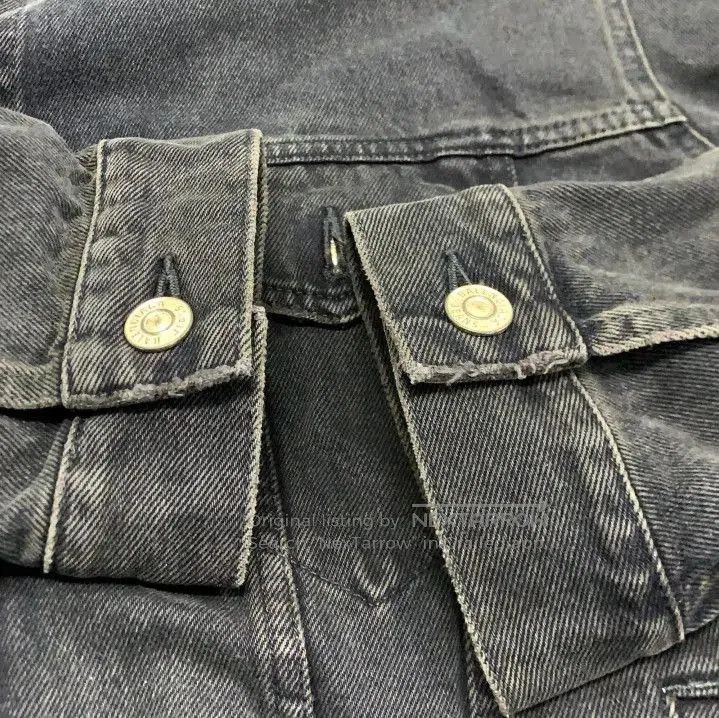Balenciaga Balenciaga Black Spray Logo Denim Jacket. Size US S / EU 44-46 / 1 - 7 Thumbnail