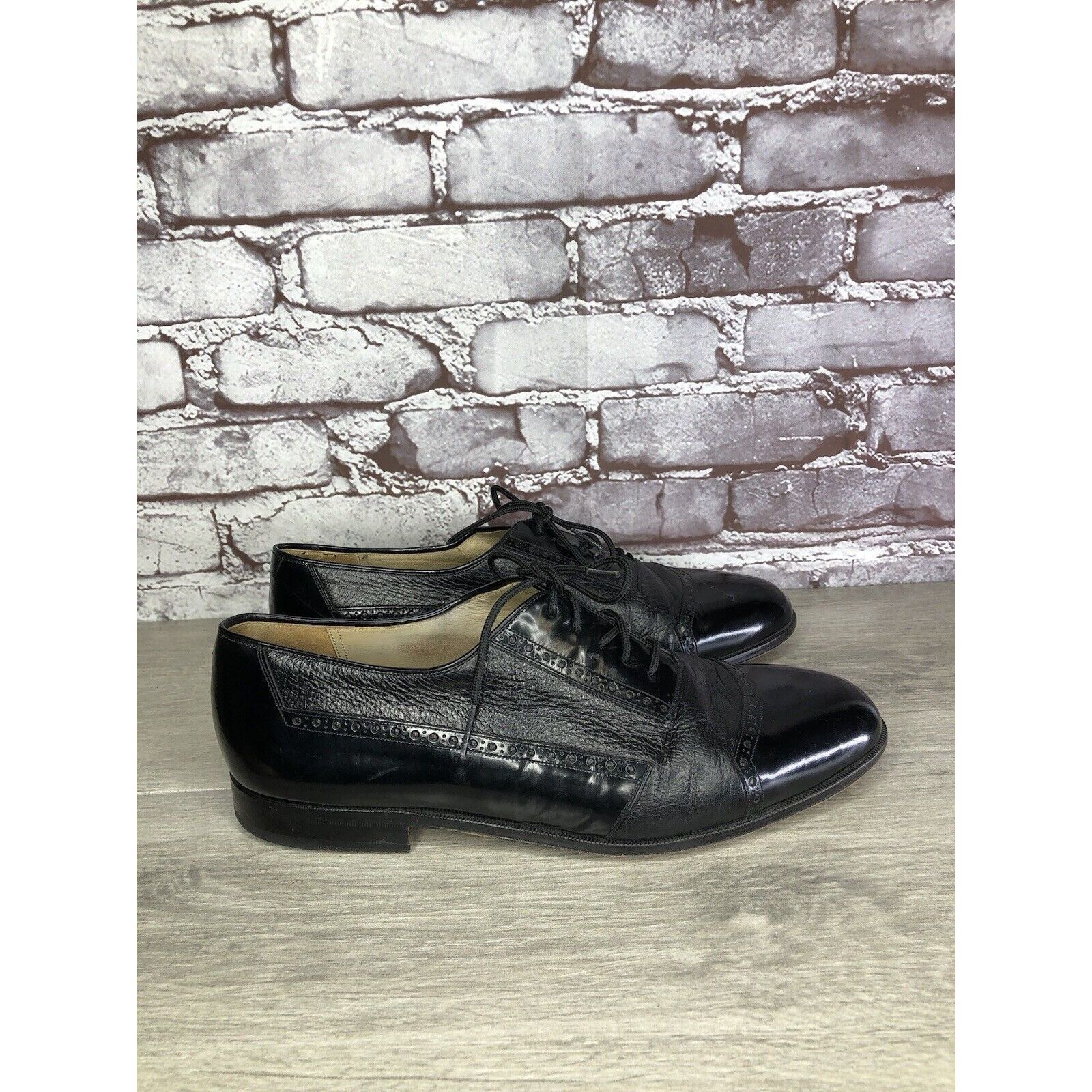 Mezlan Mezlan Cantabria Black Leather Cap Toe Oxfords Dress Shoes M Size US 10 / EU 43 - 21 Thumbnail