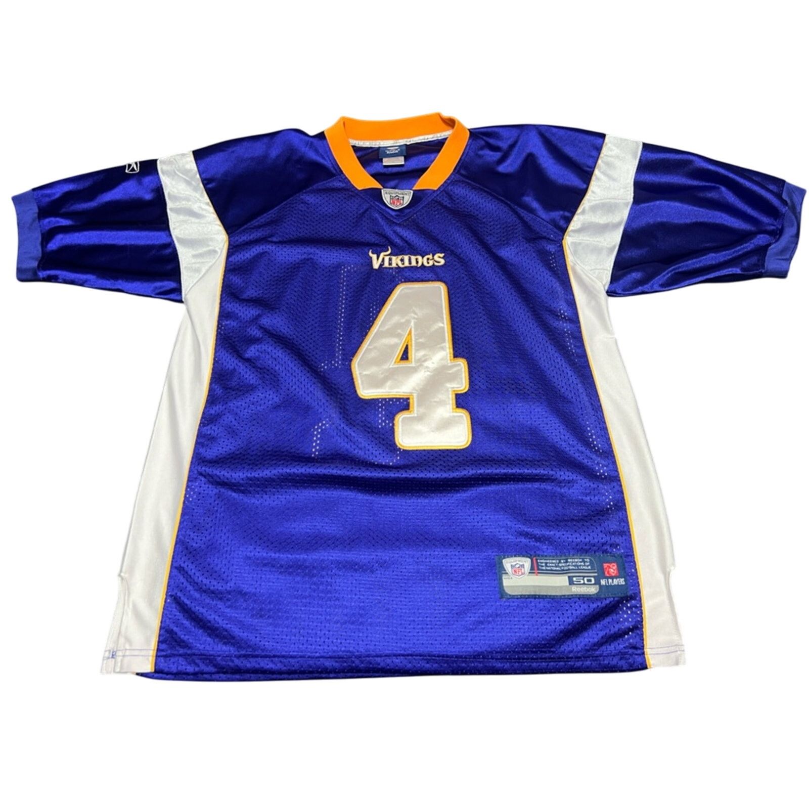 Reebok Vintage Reebok Minnesota Vikings #4 Brett Favre Jersey SZ 50 Size US XL / EU 56 / 4 - 1 Thumbnail