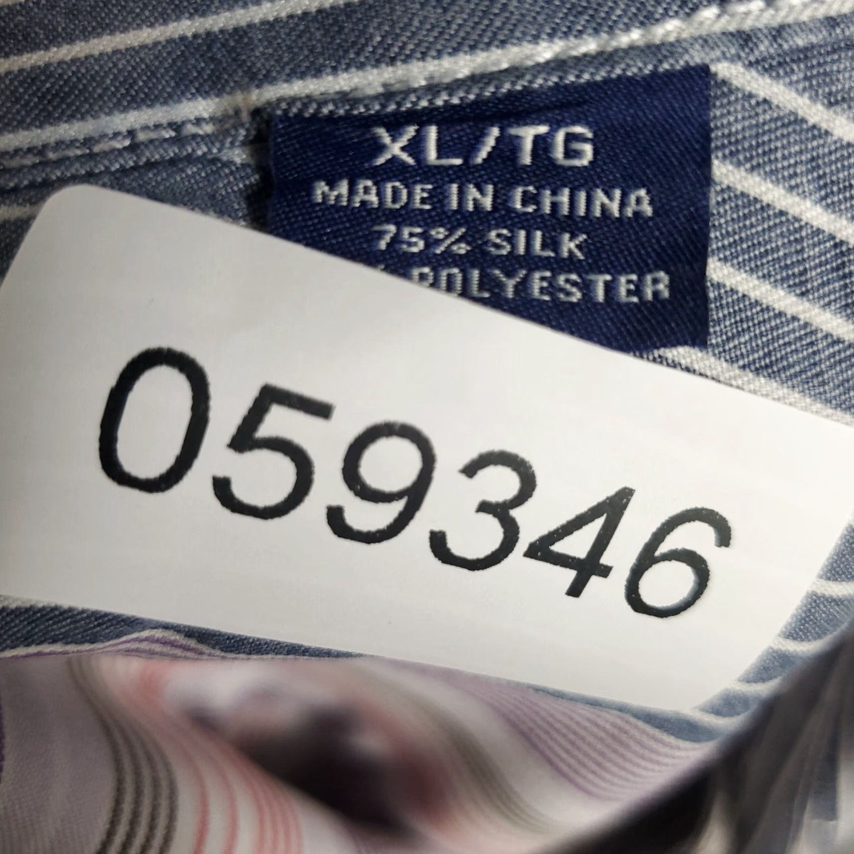 Tommy Bahama Tommy Bahama Button-Up Shirt Mens XL Blue Striped Silk Short Sleeve Tropical Size US XL / EU 56 / 4 - 7 Thumbnail