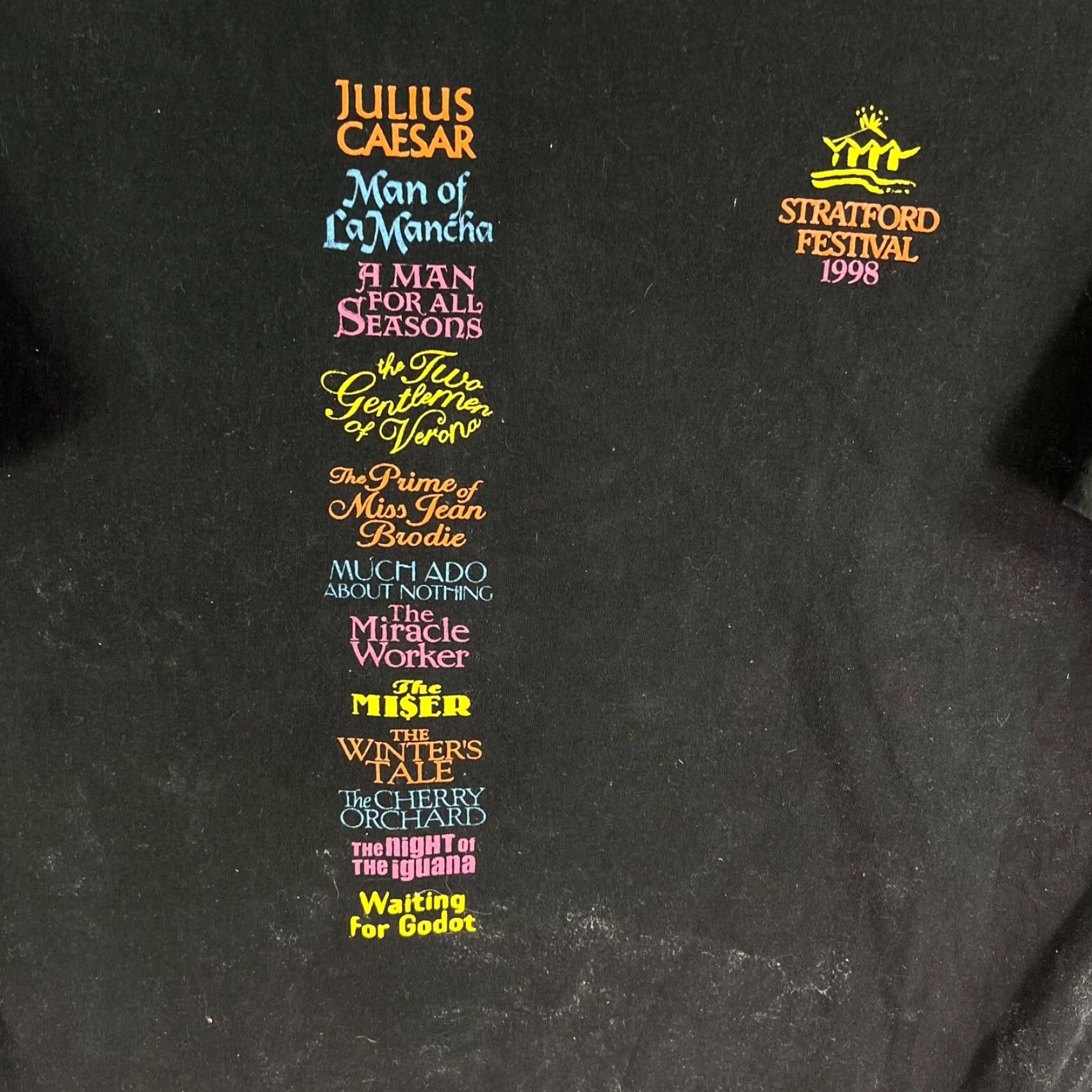 Fruit Of The Loom Straford Festavil 1998 T Shirt Mens 2XL Blue Graphic Short Sleeve Size US XXL / EU 58 / 5 - 2 Thumbnail