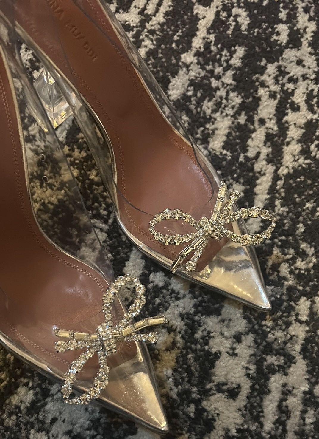 Amina Muaddi AMINA MUADDI Rosie Glass Pump size 38 PVC Transparent Size US 8 / IT 38 - 3 Thumbnail