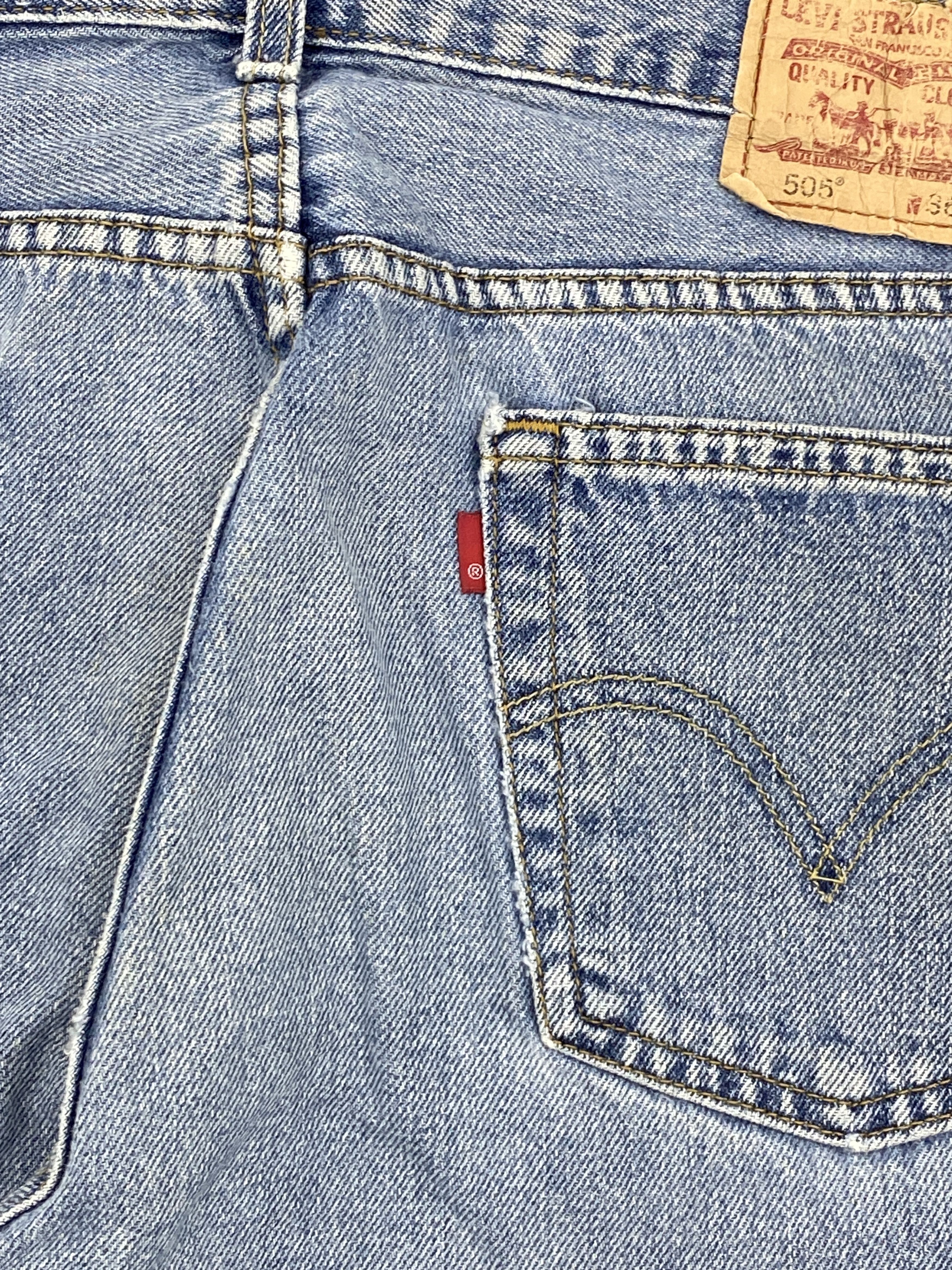 Levi's × Vintage Vintage Levis 505 Faded Blue Jeans DP2616 Size US 34 / EU 50 - 6 Thumbnail