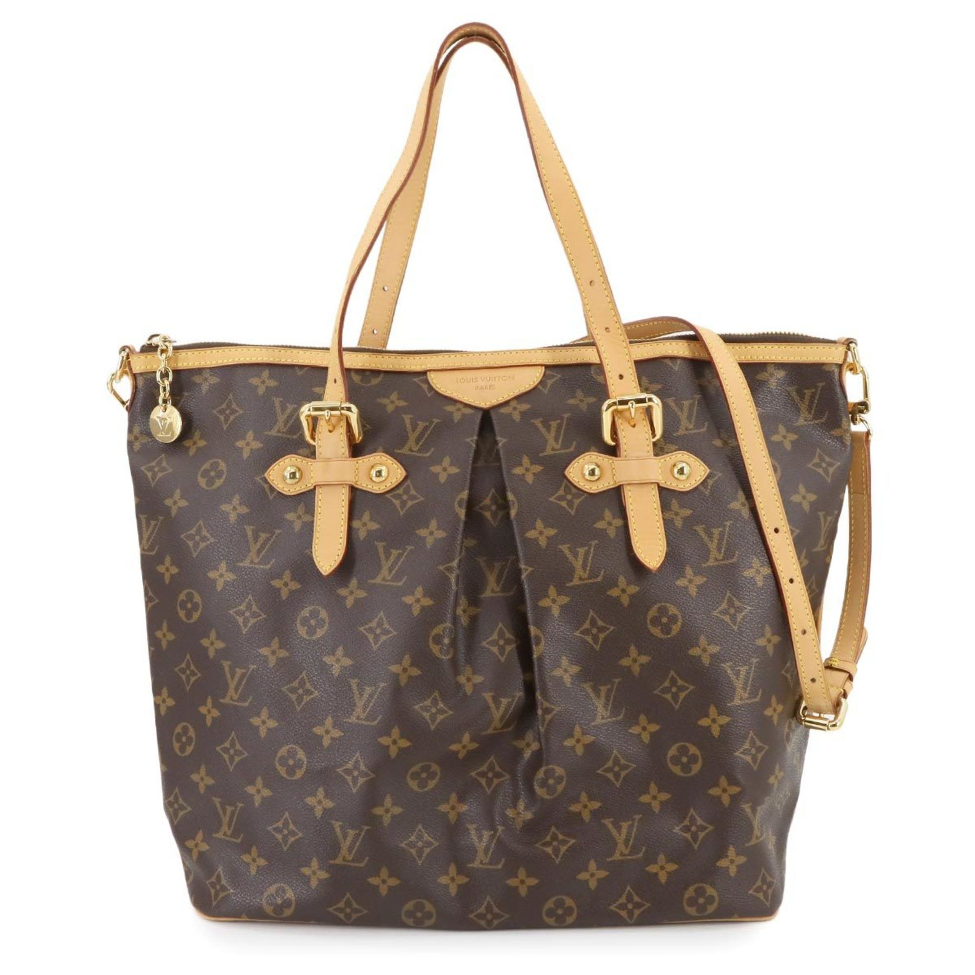 Louis Vuitton Monogram Palermo Gm 2Way Tote Shoulder Bag Brown M40146 Gold Hardware, Women's