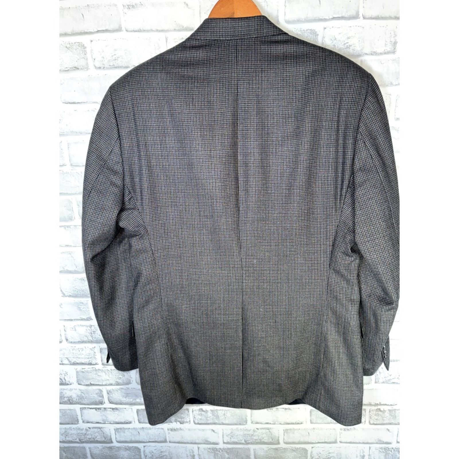 Ralph Lauren Lauren Ralph Lauren Sport Coat Blazer 41R Gray Wool Check Single-Breasted 2-Button Notch Lapel Men Blazer Sports Modern Regular Dress Coat Size 42R - 7 Thumbnail