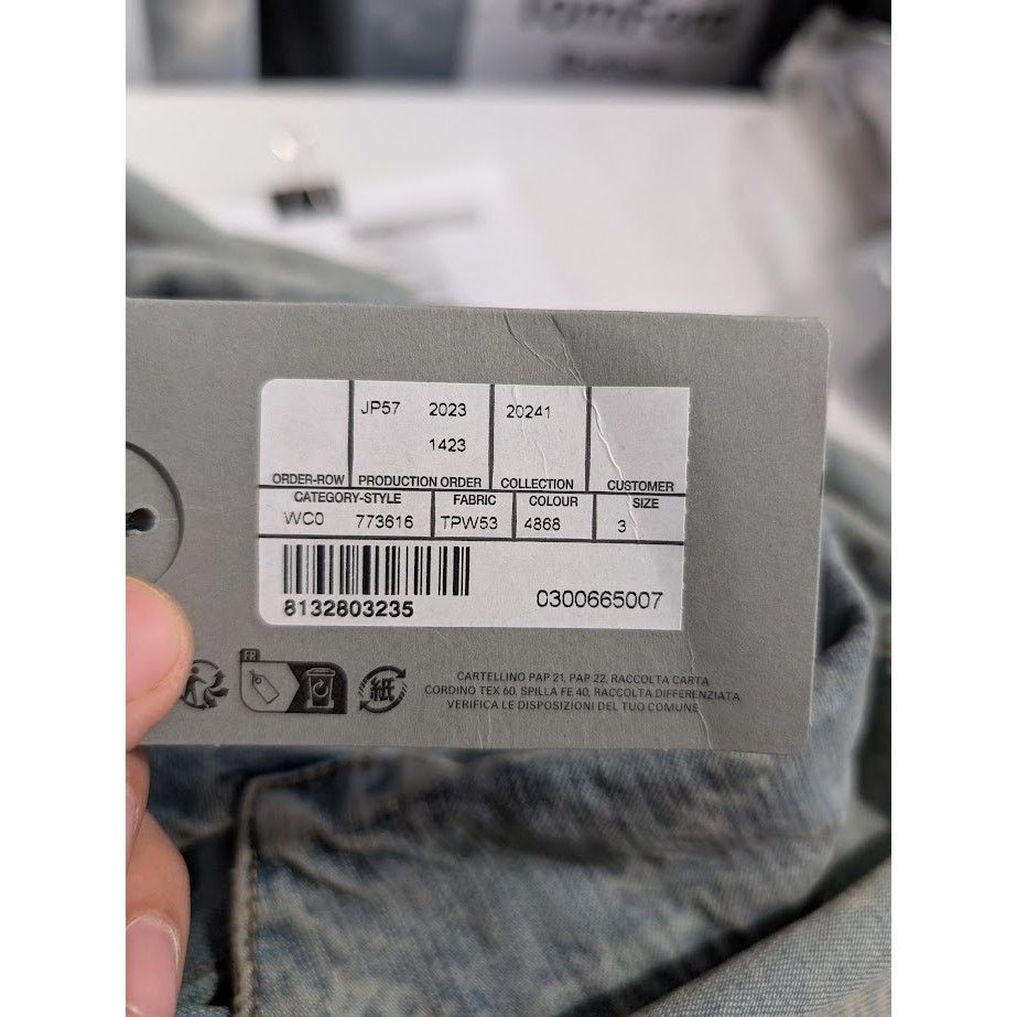 Balenciaga o1rshd1 Jacket Japanese Ring Blue Denim in Blonde Ring Size US L / EU 52-54 / 3 - 22 Thumbnail