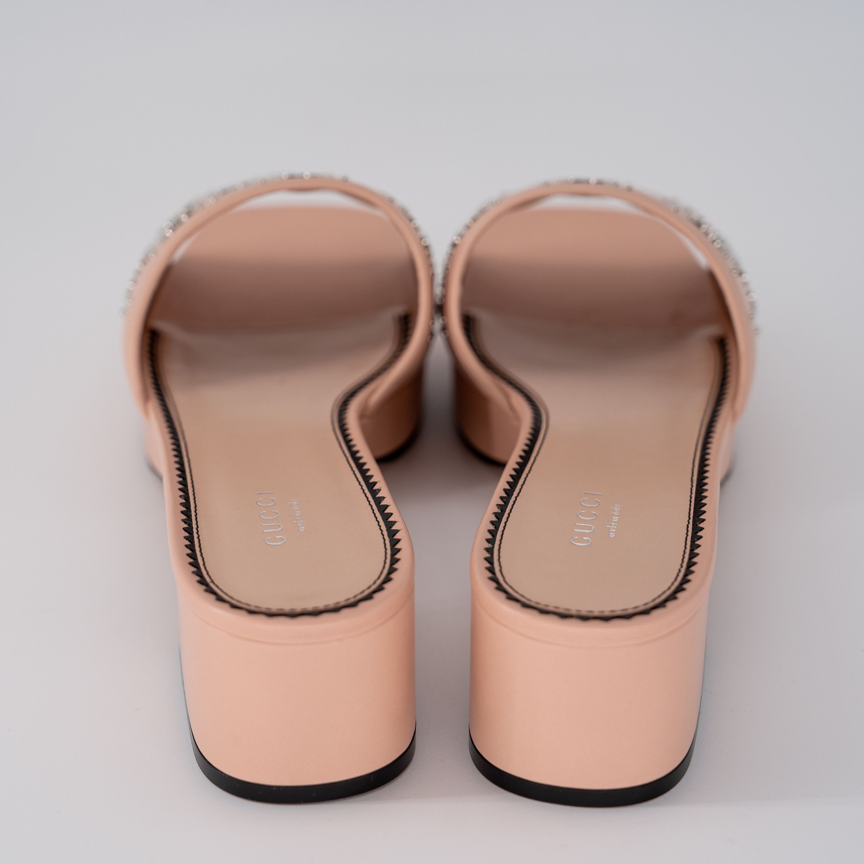 Gucci 41G - Gucci Heels Studded Interlocking GG Pink Sandals Size US 11 / IT 41 - 2 Thumbnail