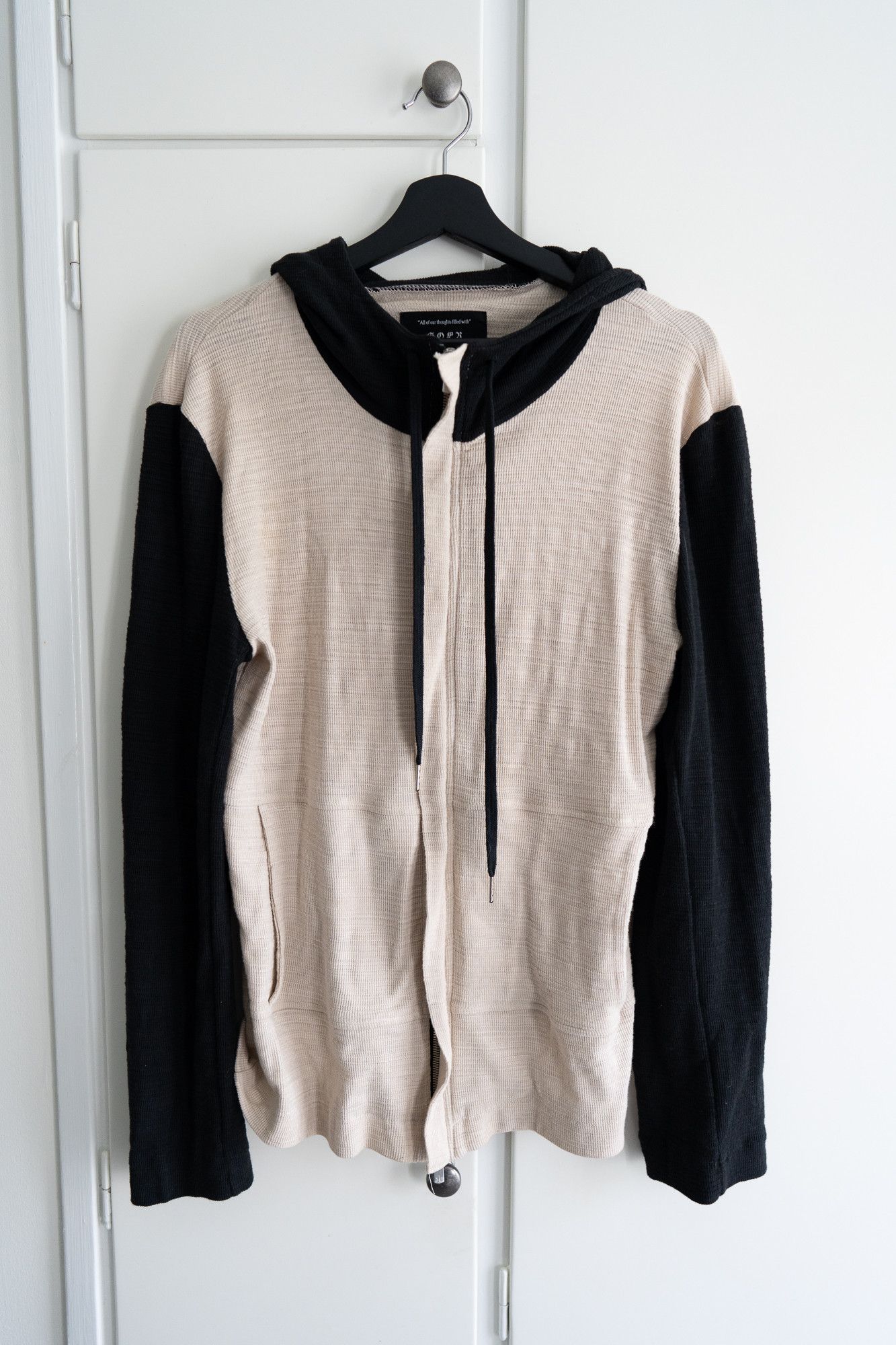 Other GOER – Handcrafted Korean Waffle Knit Two-Tone Zip Hoodie Size US S / EU 44-46 / 1 - 1 Thumbnail
