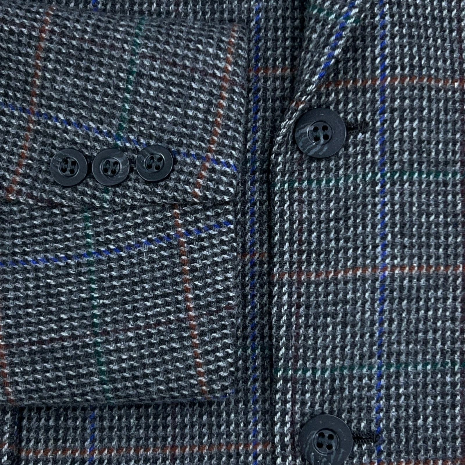 Other Bespoke Mens Size 40L Sport Coat Cashmere Windowpane Vintage Size 40L - 18 Thumbnail