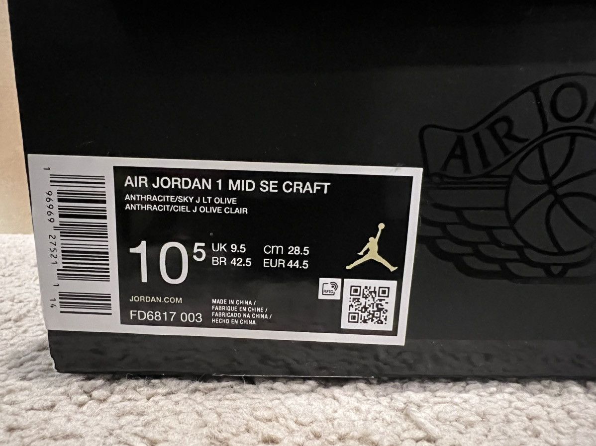 Jordan Brand × Nike Air Jordan 1 Mid SE Craft Size US 10.5 / EU 43-44 - 6 Thumbnail