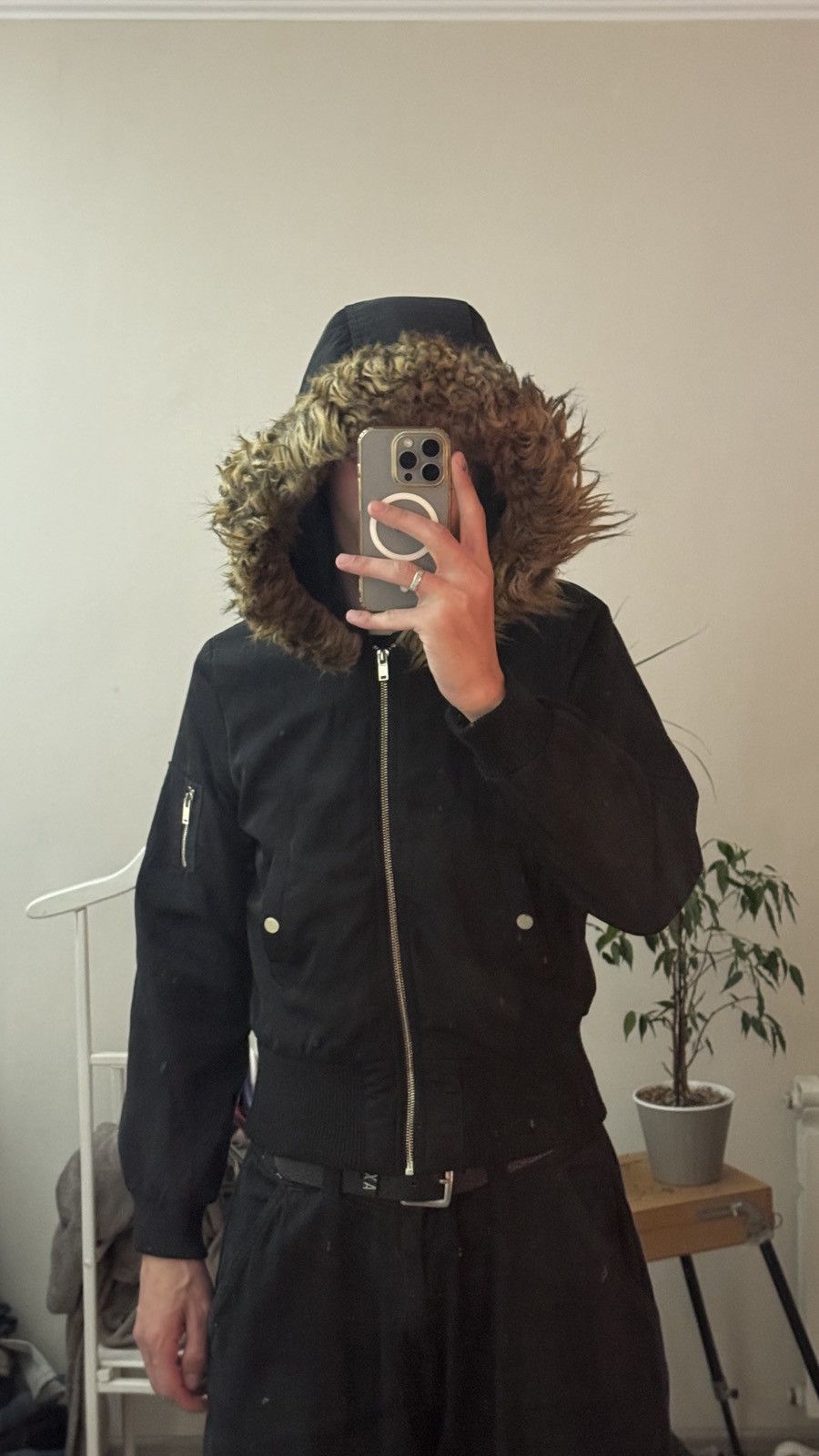 Le Grande Bleu (L.G.B.) Vintage Y2K Faux Fur Hood Jacket Opium LGB balenciaga fuzzy Size US S / EU 44-46 / 1 - 5 Thumbnail