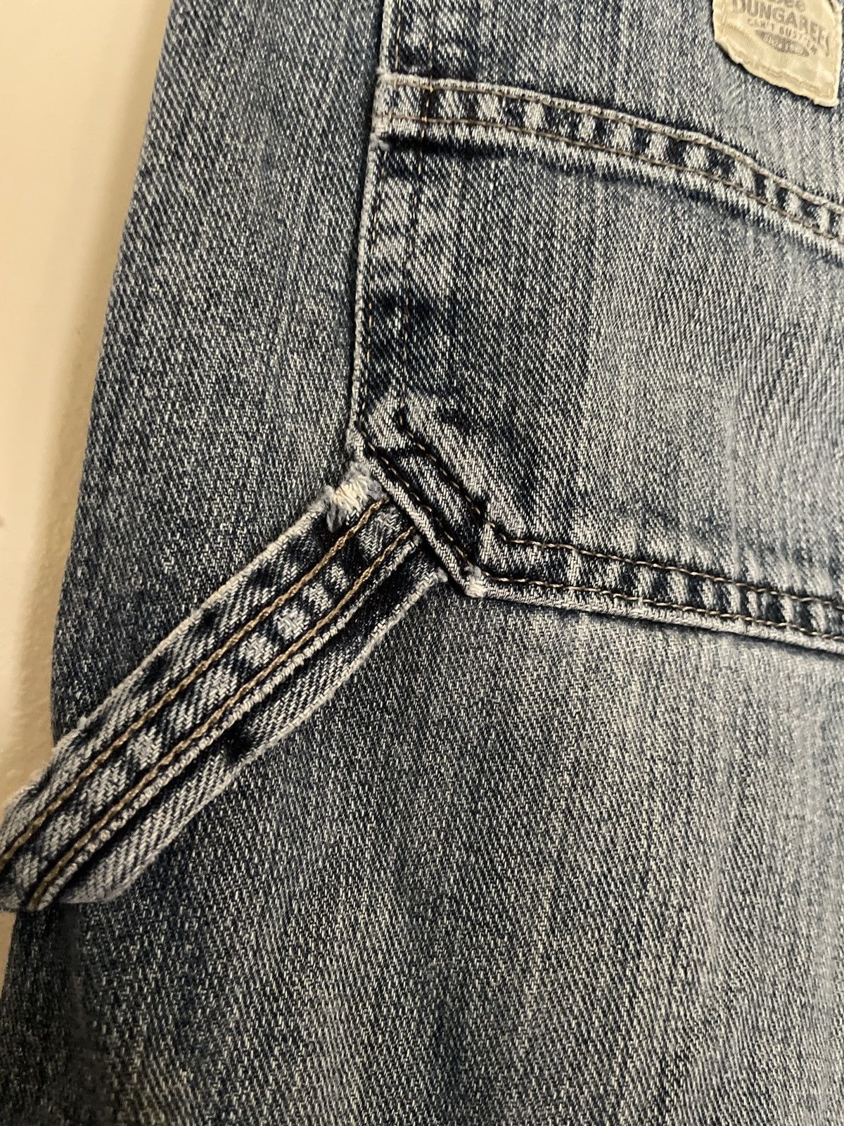 Lee × Vintage Lee Dungarees Blue Jean Denim Carpenter Shorts Jorts 33” 🔥👀 Size US 33 - 12 Thumbnail