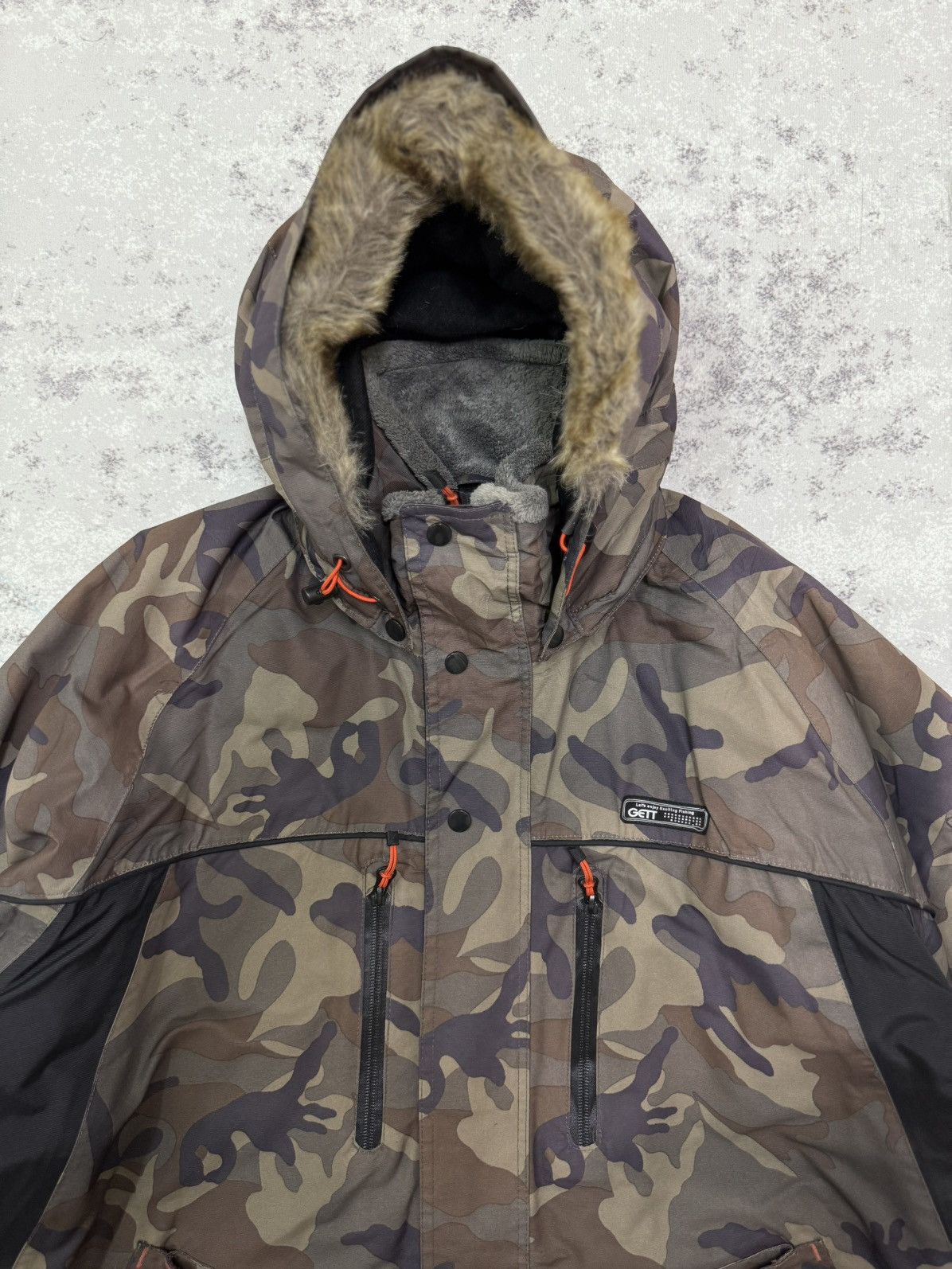 Japanese Brand VINTAGE GETT EXCITING FISHING COLD WEATHER CAMO FUR JACKET Size US XXL / EU 58 / 5 - 6 Thumbnail