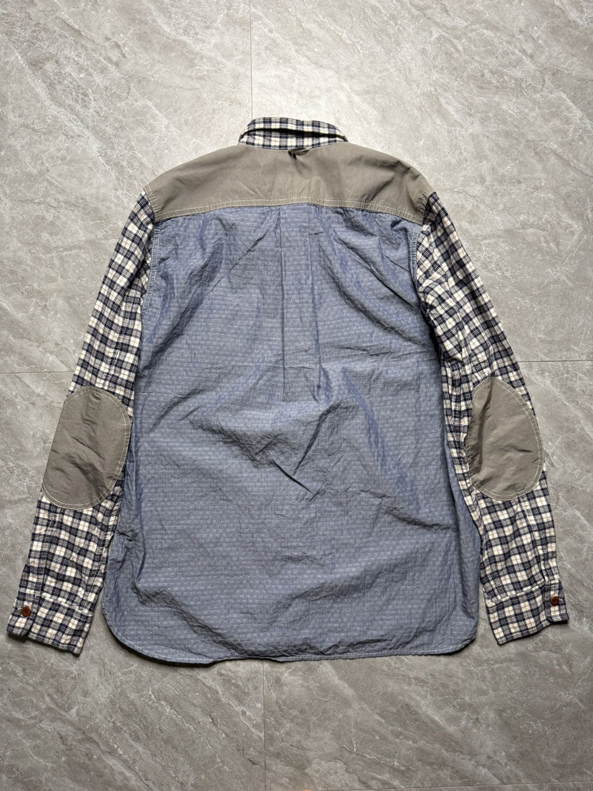 Junya Watanabe Junya Watanabe Plaid Elbow Patch Shirt Size US M / EU 48-50 / 2 - 2 Thumbnail