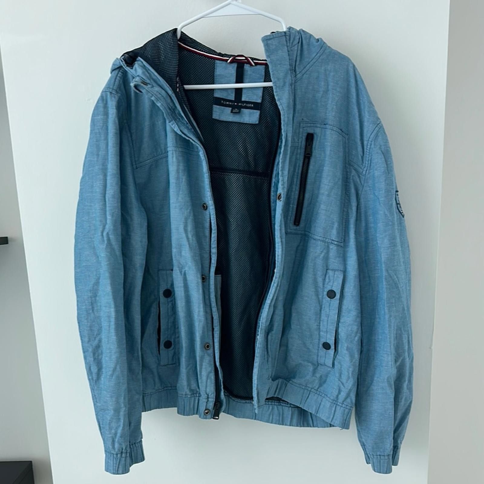 Tommy Hilfiger Tommy Hilfiger Blue Lightweight Shirt Jacket Size US XL / EU 56 / 4 - 1 Thumbnail
